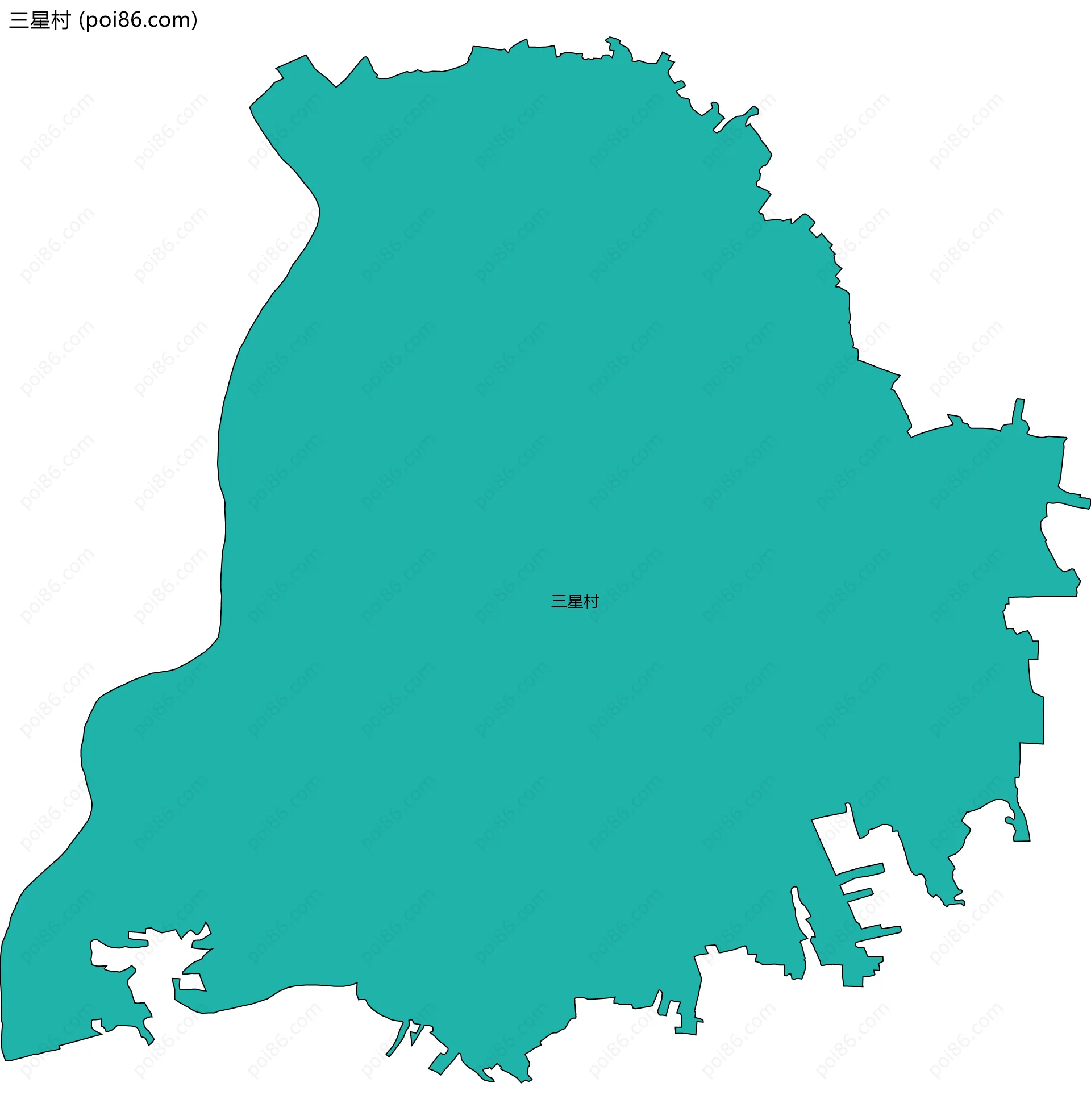 三星村边界地图