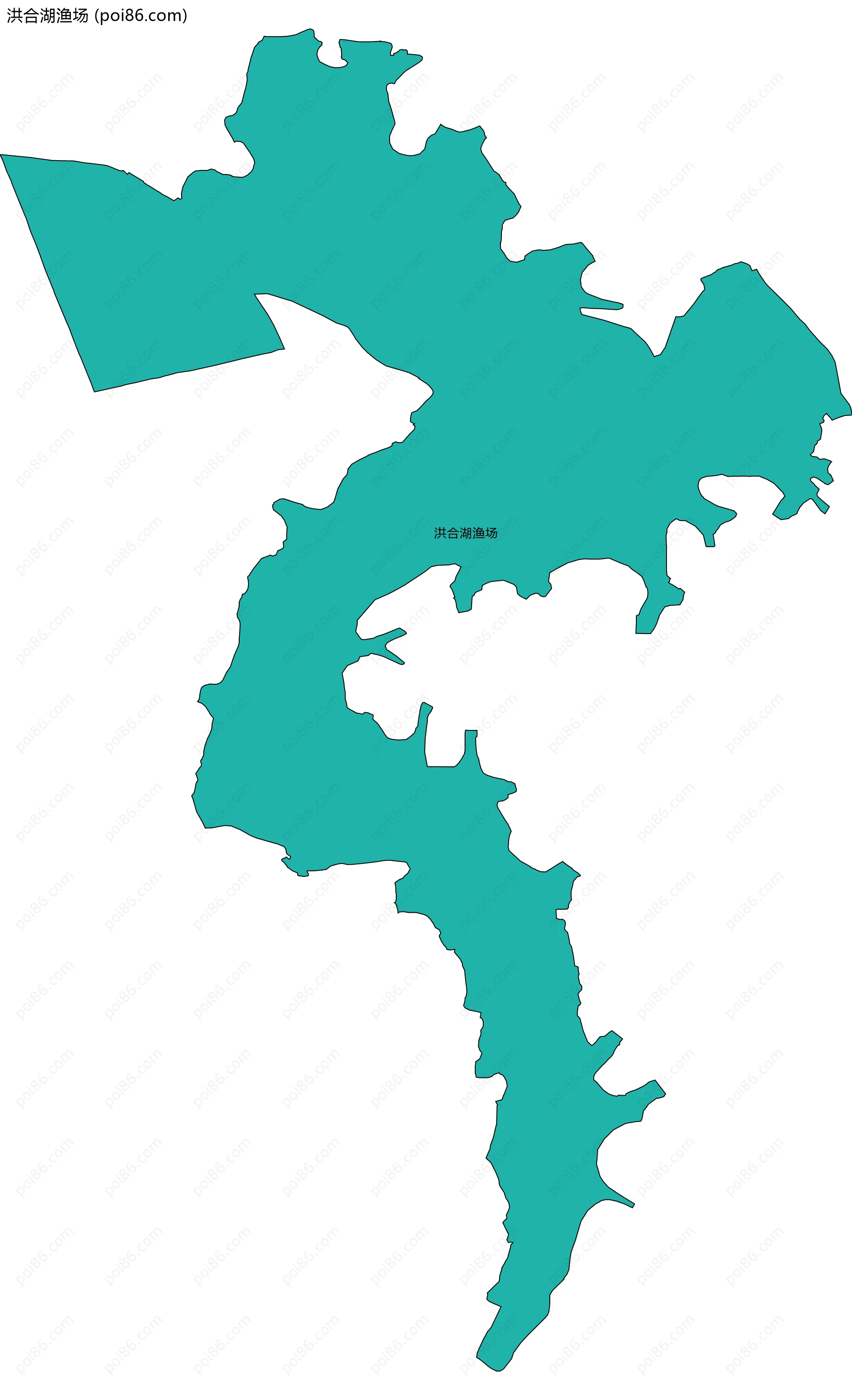 洪合湖渔场边界地图