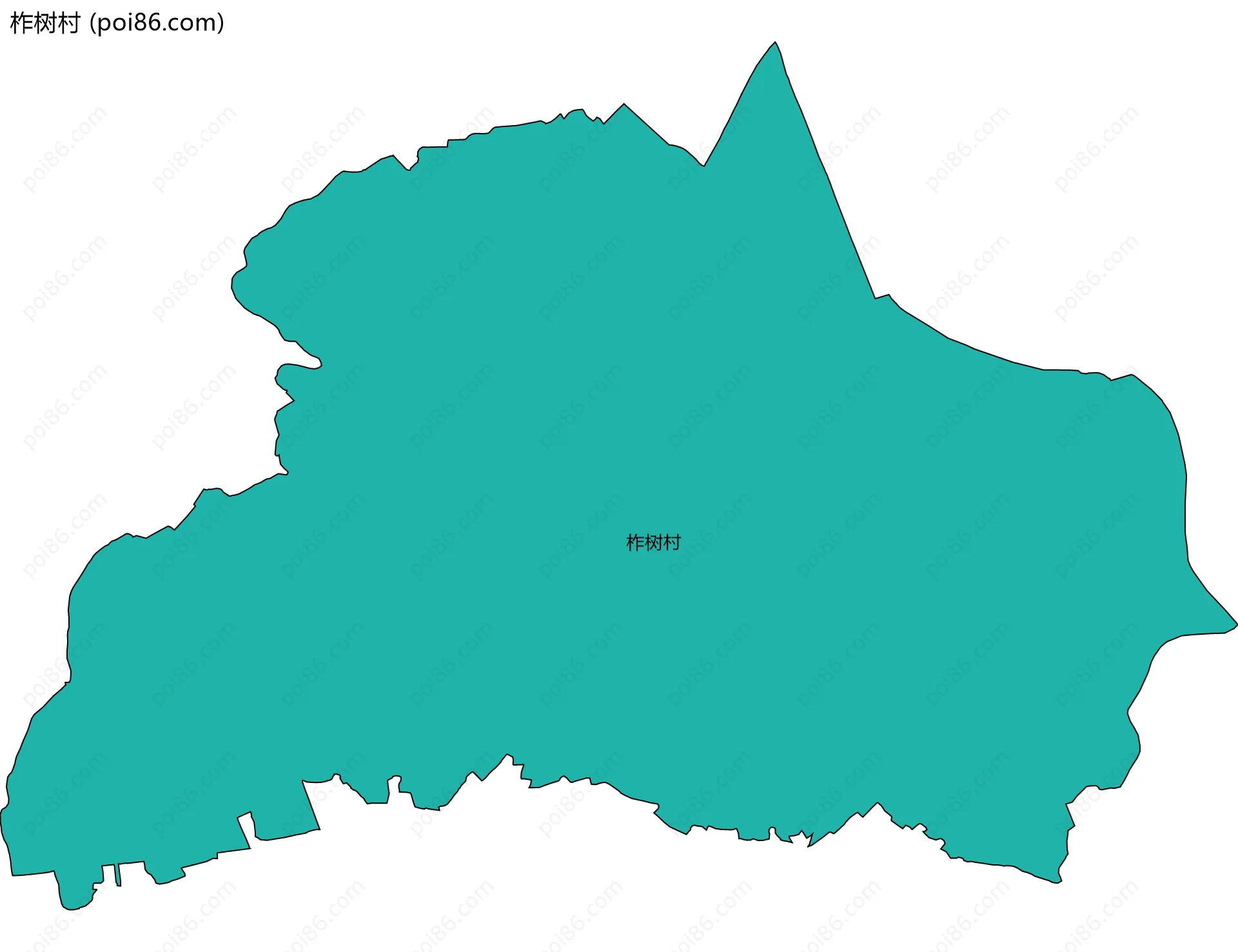 柞树村边界地图