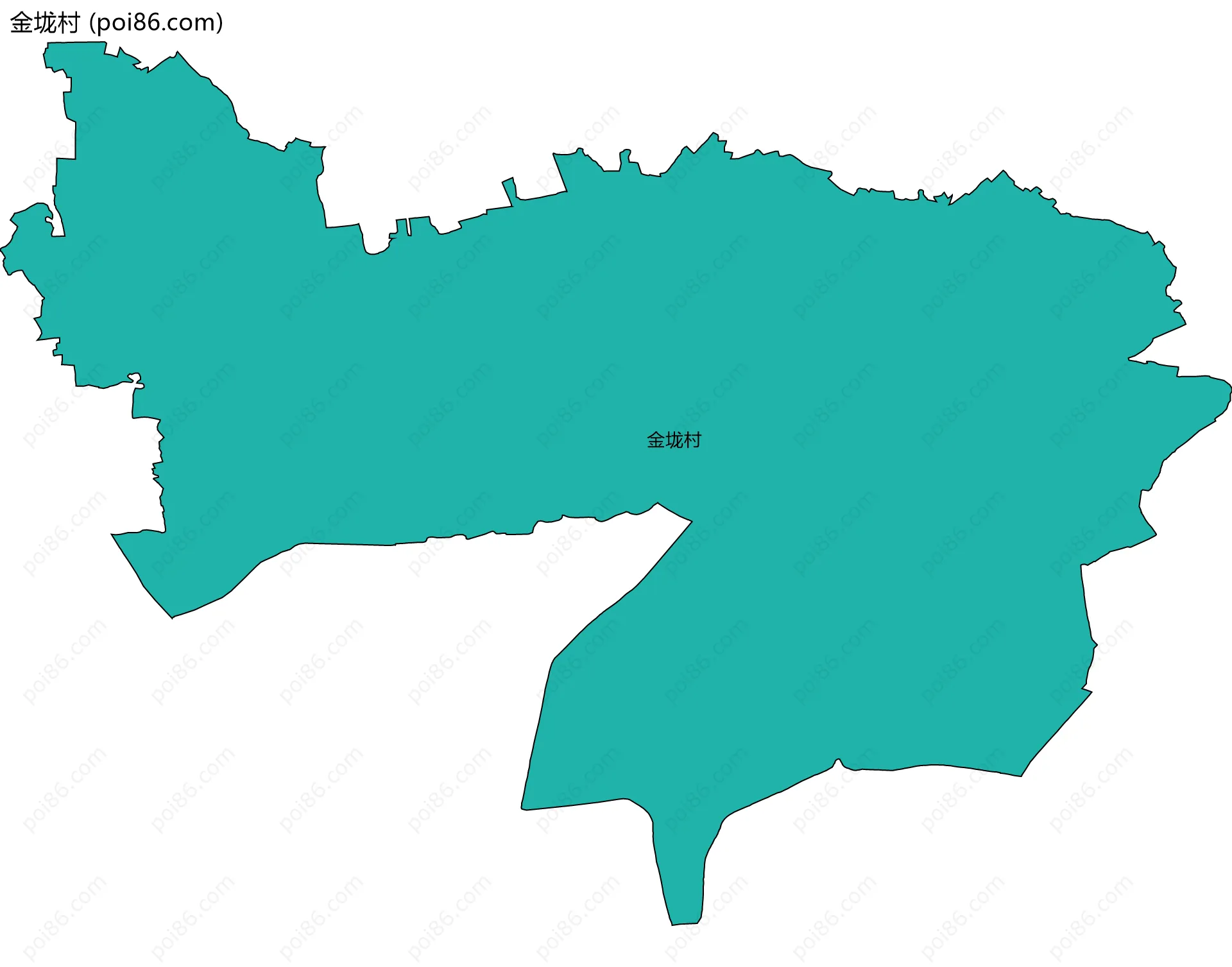 金垅村边界地图