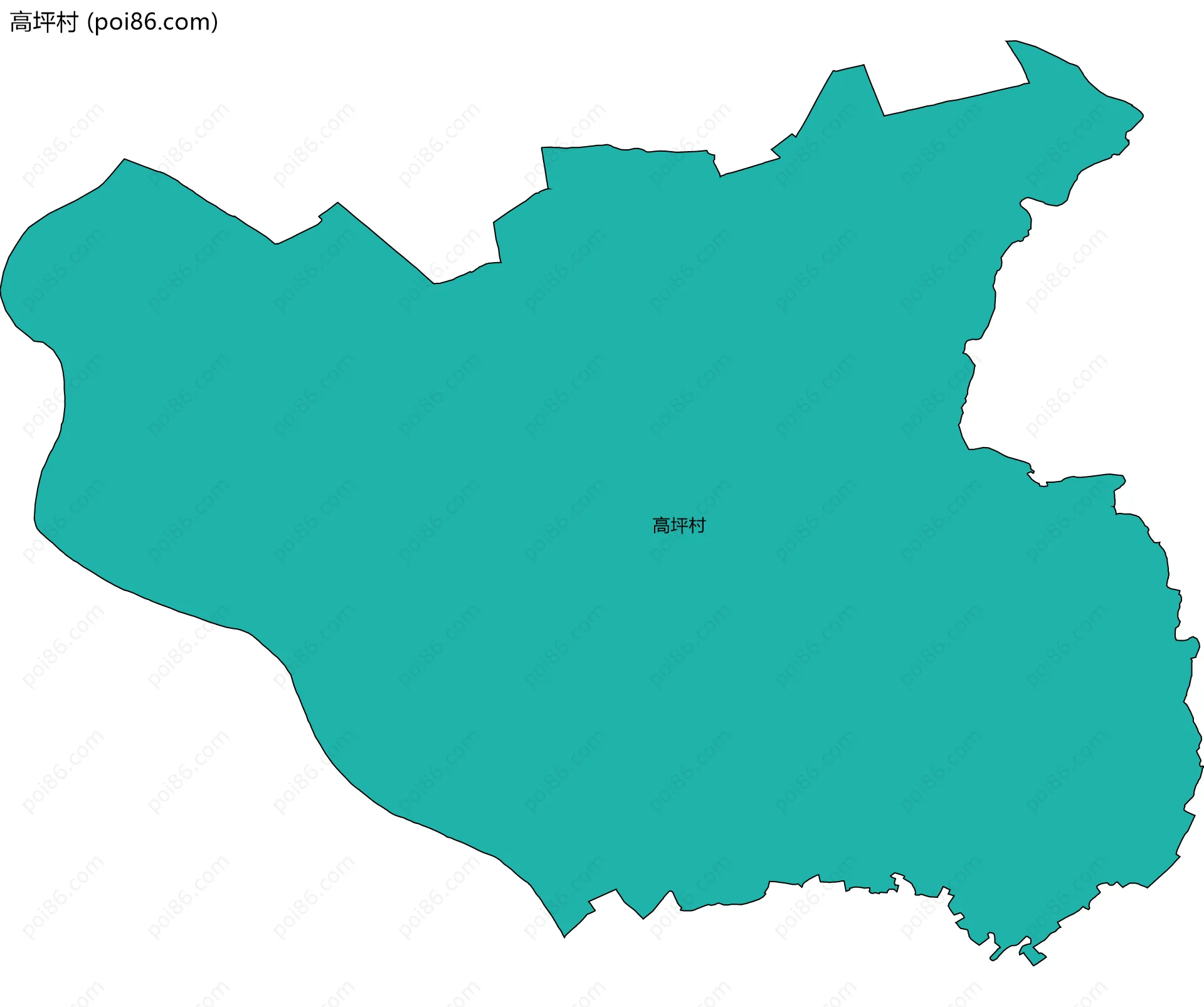 高坪村边界地图