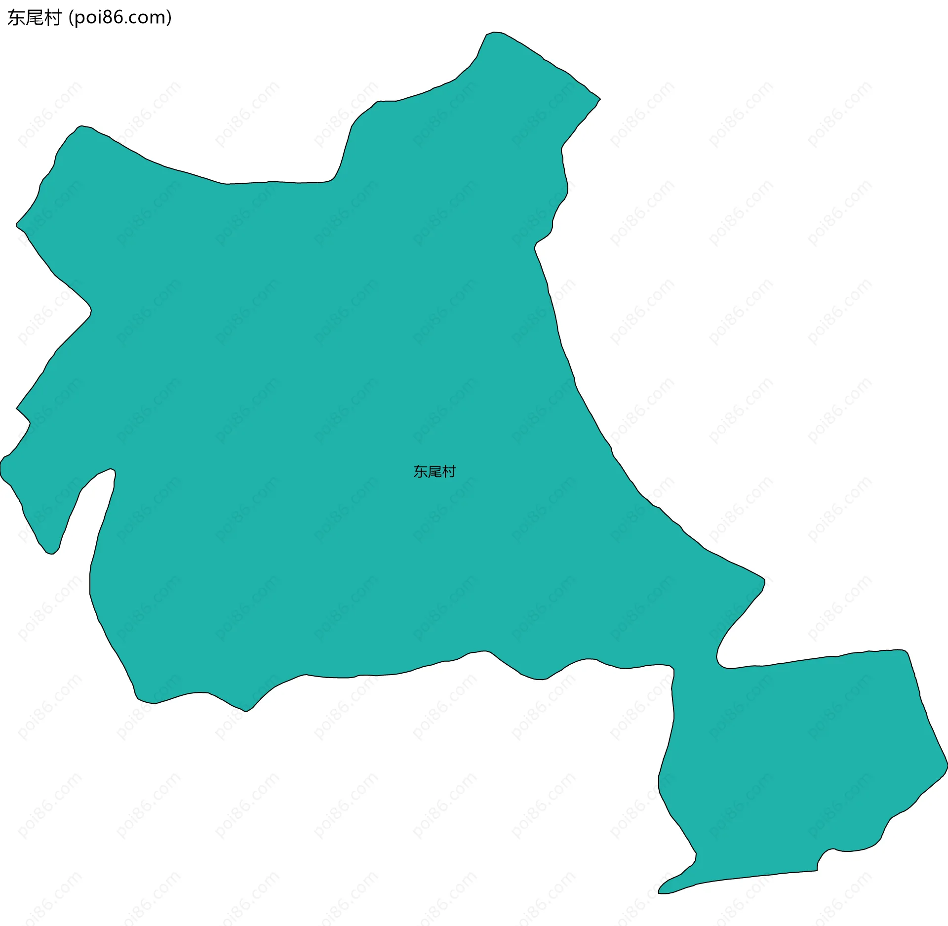 东尾村边界地图