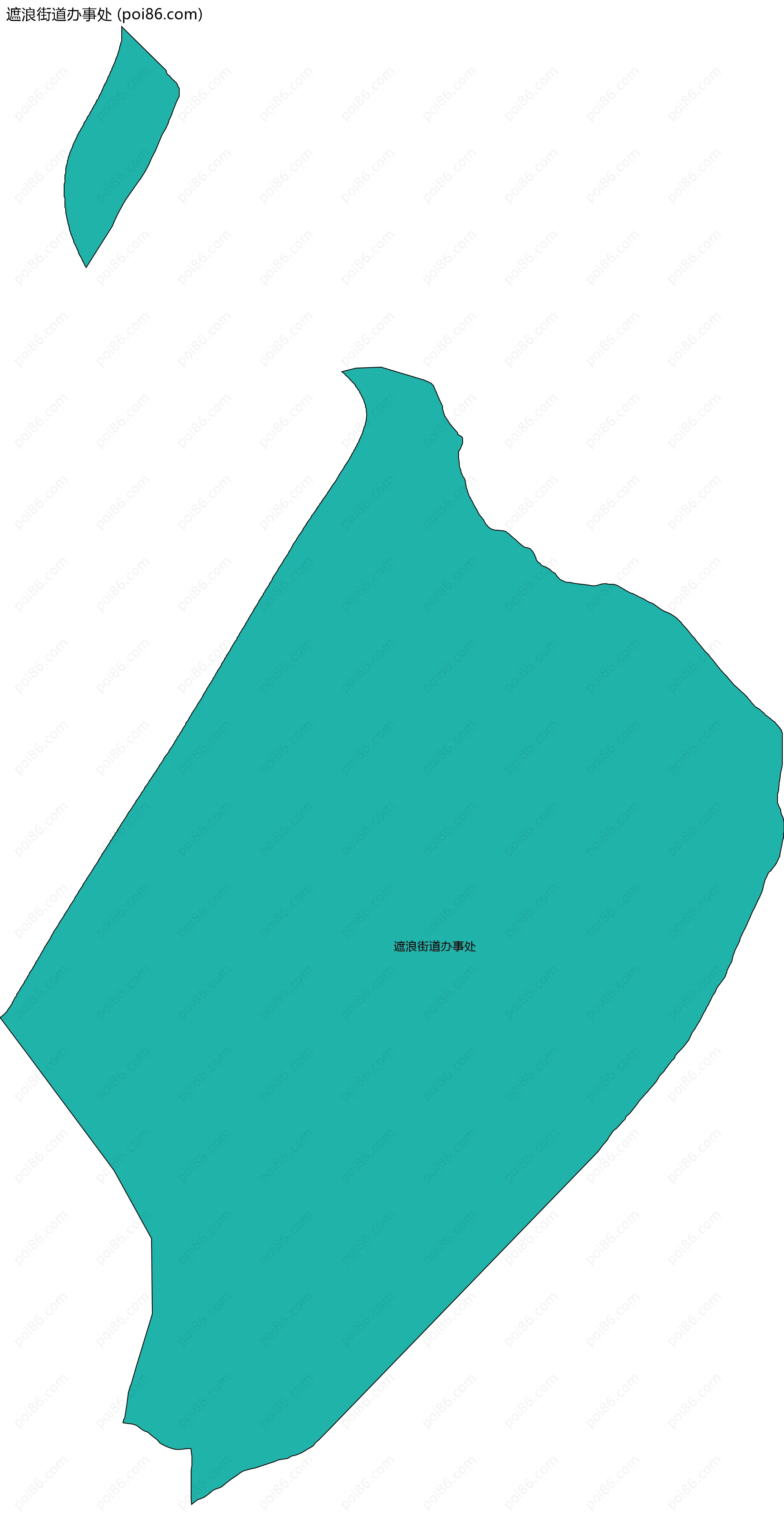 遮浪街道办事处边界地图