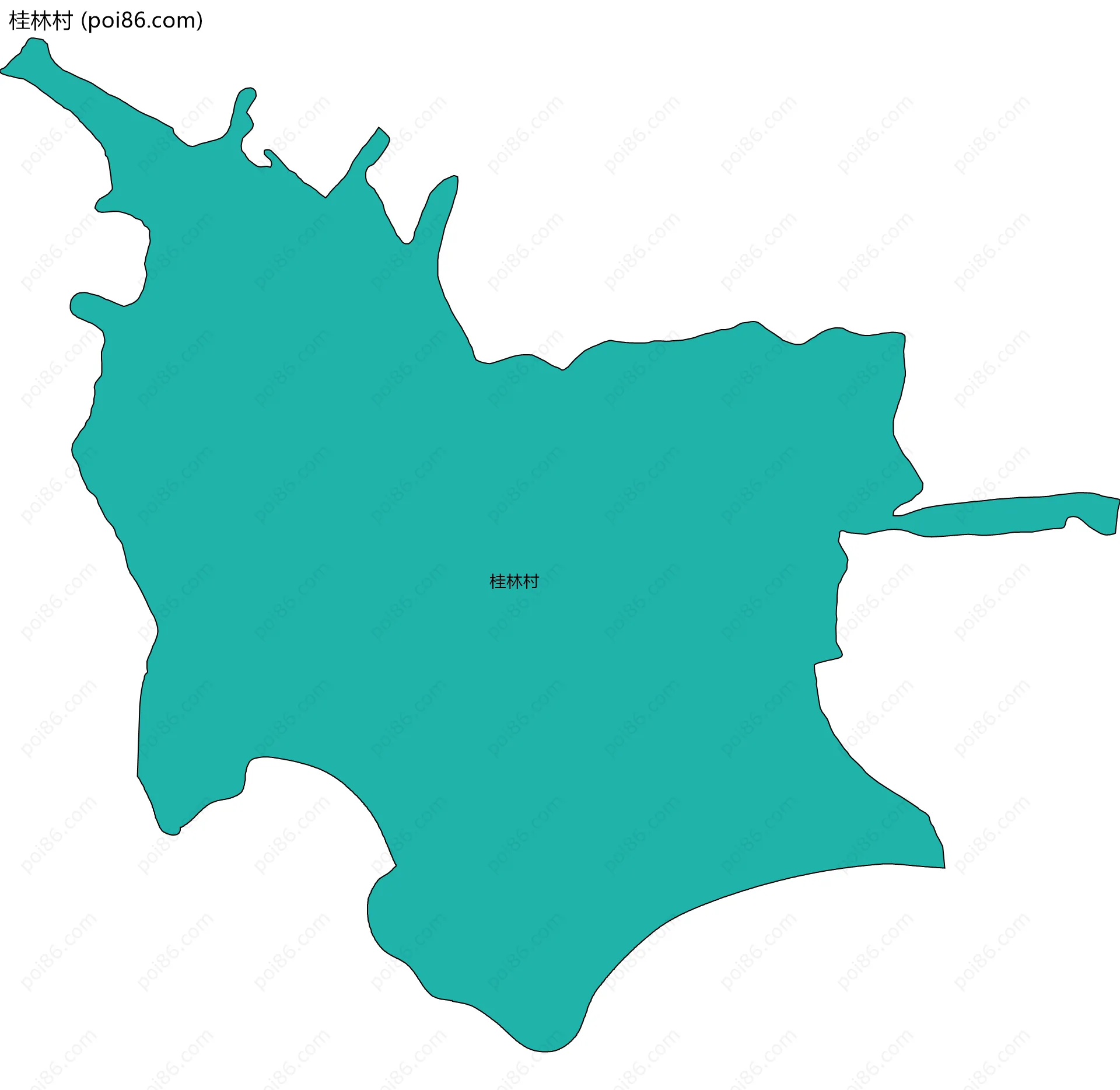 桂林村边界地图