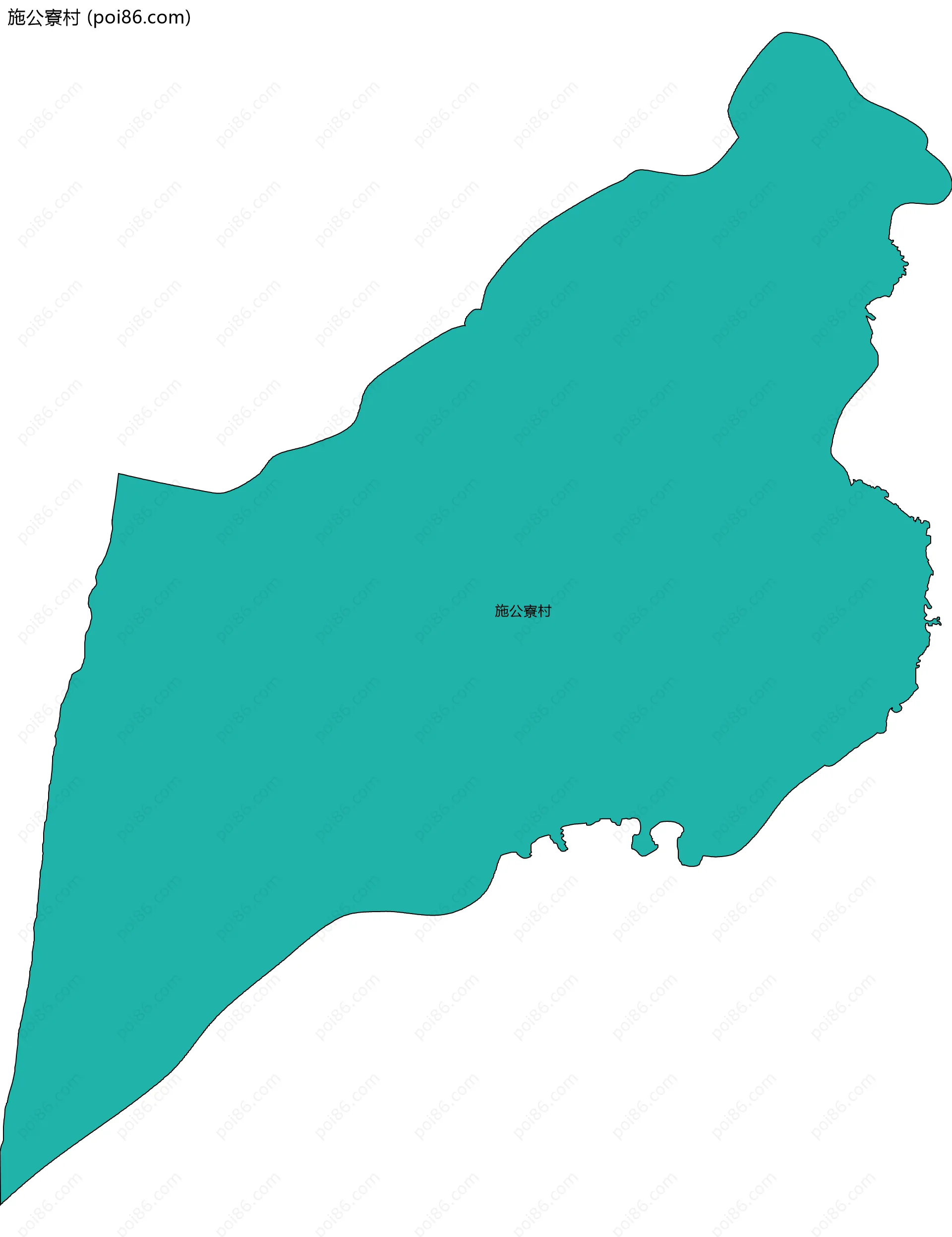 施公寮村边界地图