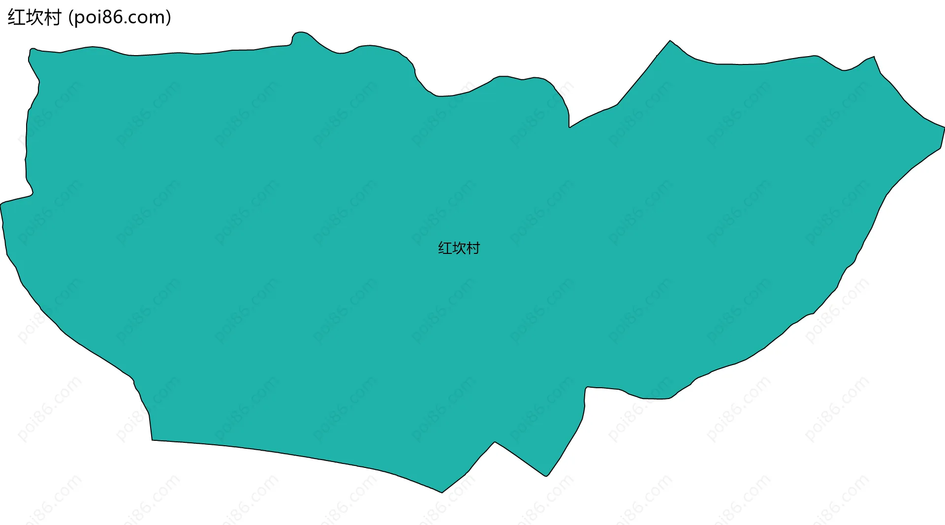 红坎村边界地图