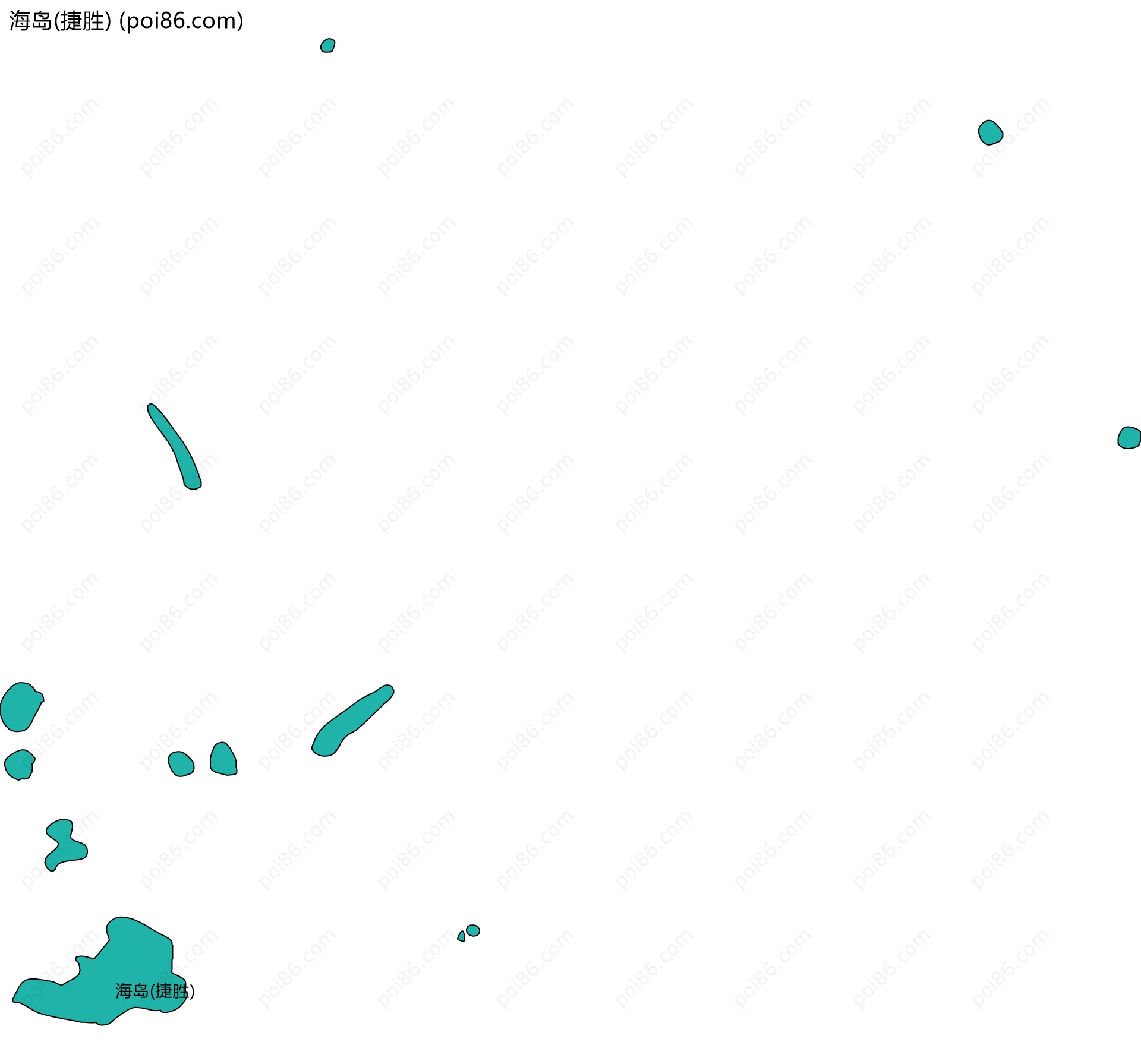 海岛(捷胜)边界地图