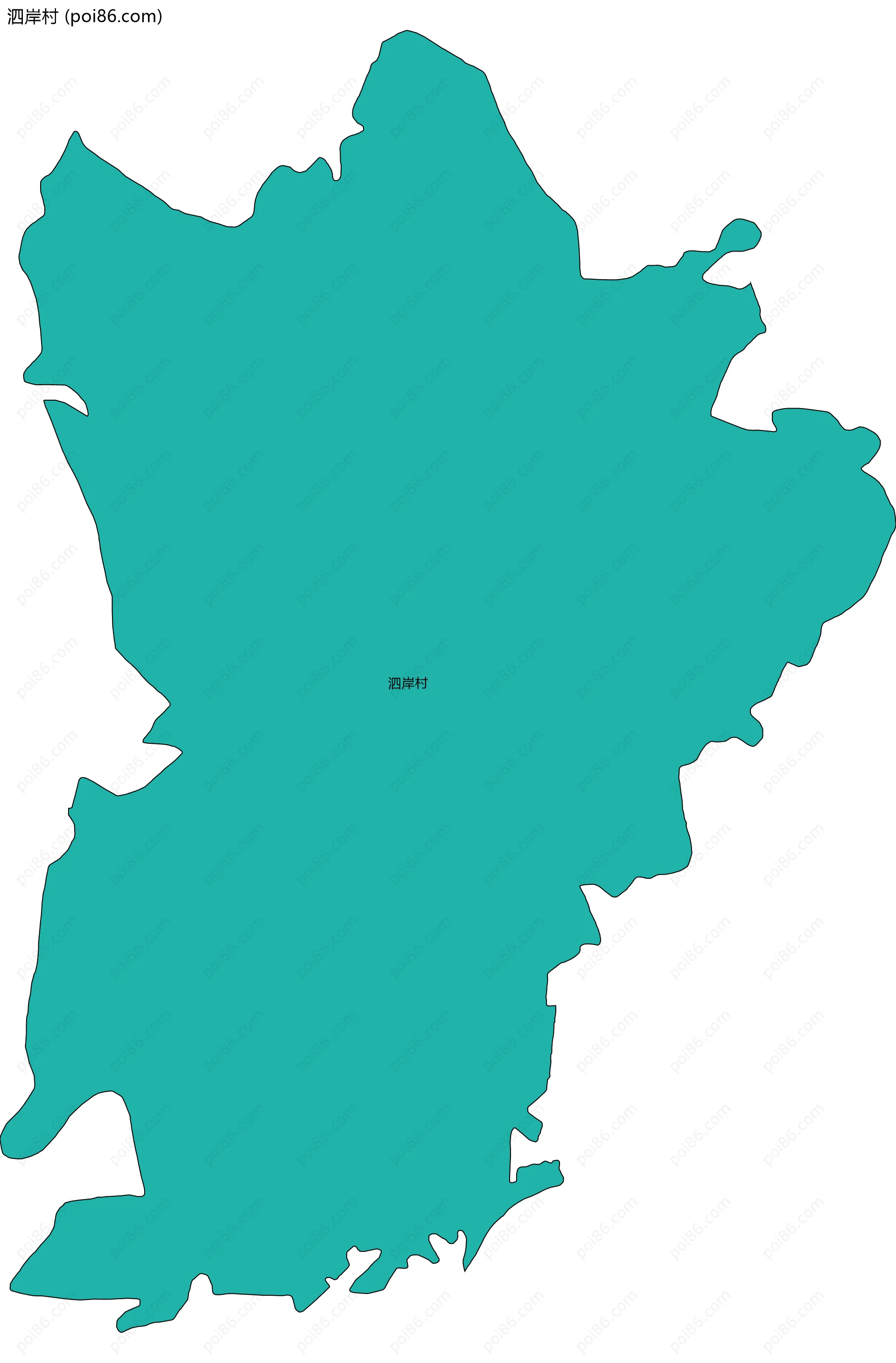 泗岸村边界地图