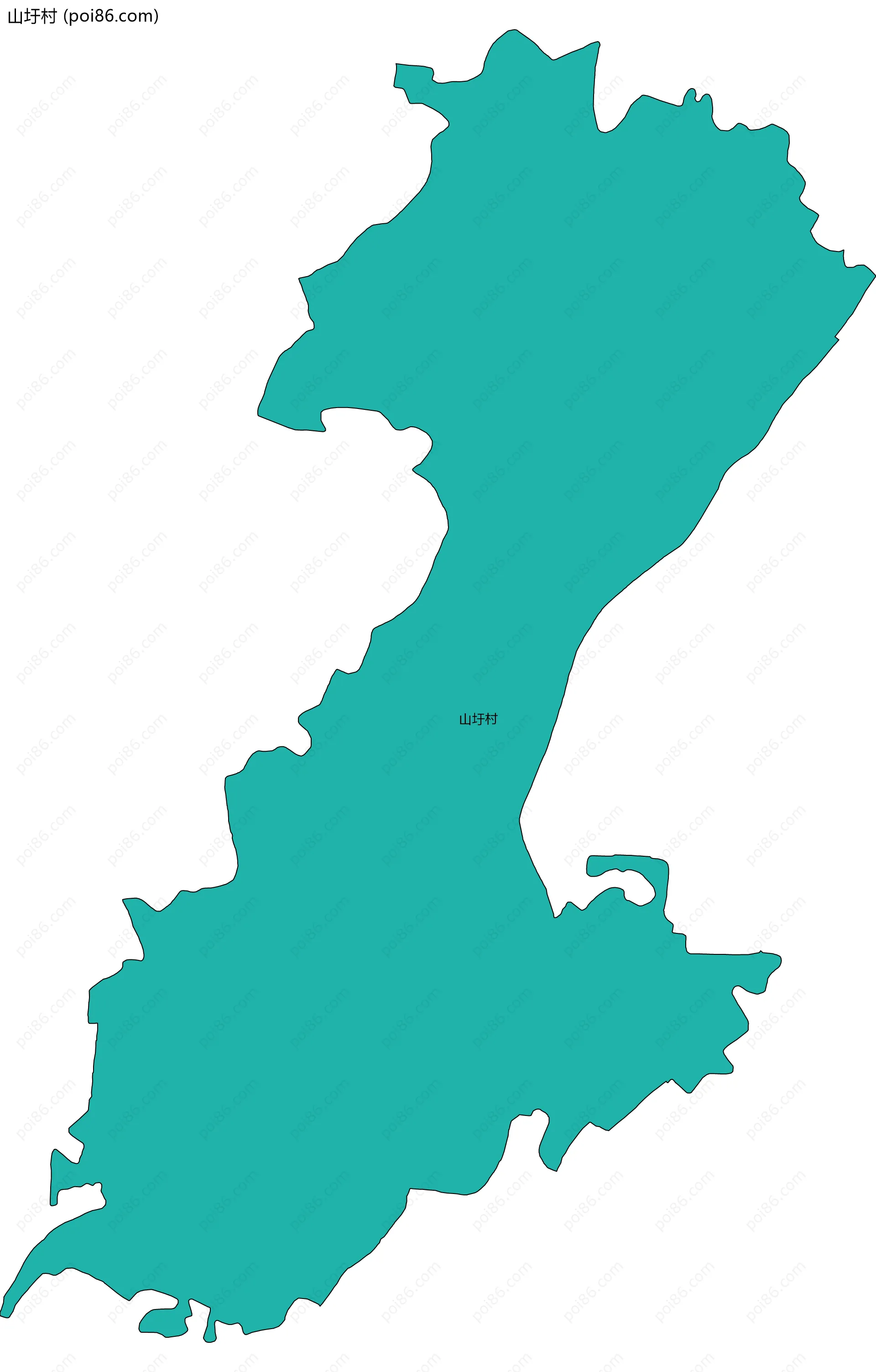 山圩村边界地图