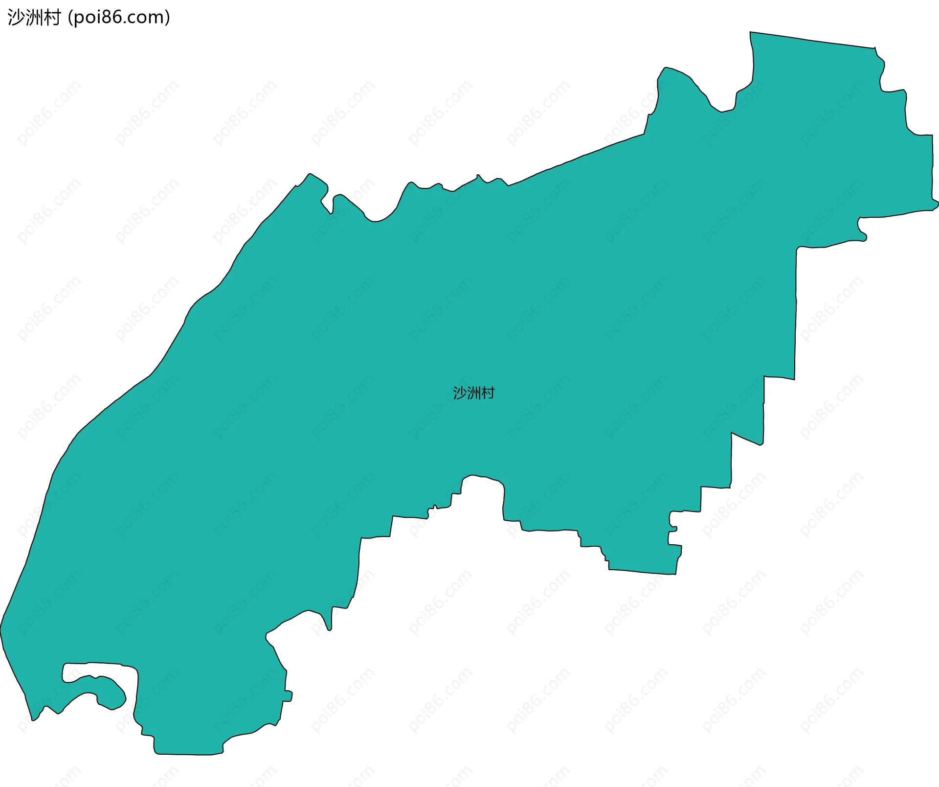 沙洲村边界地图