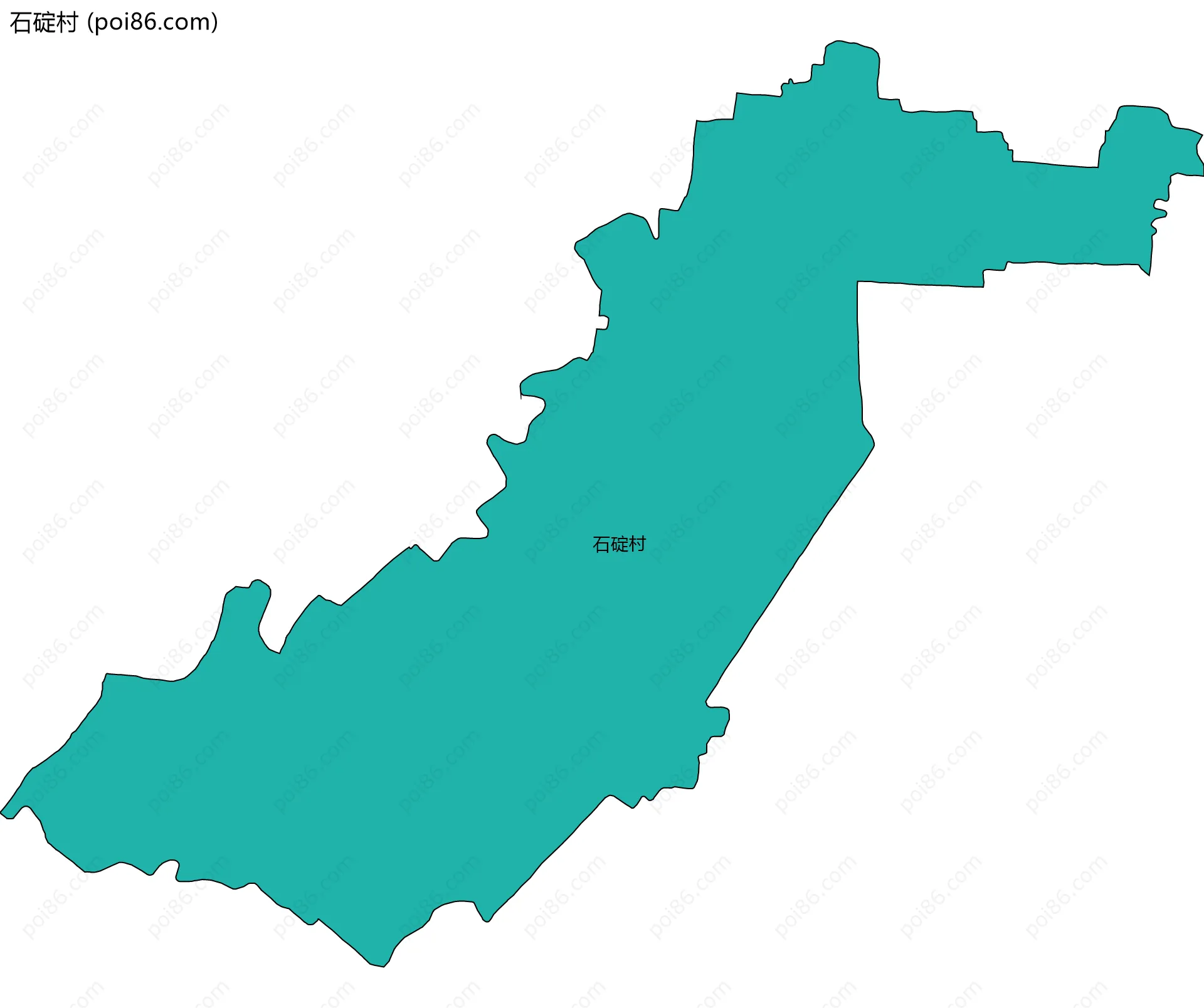 石碇村边界地图