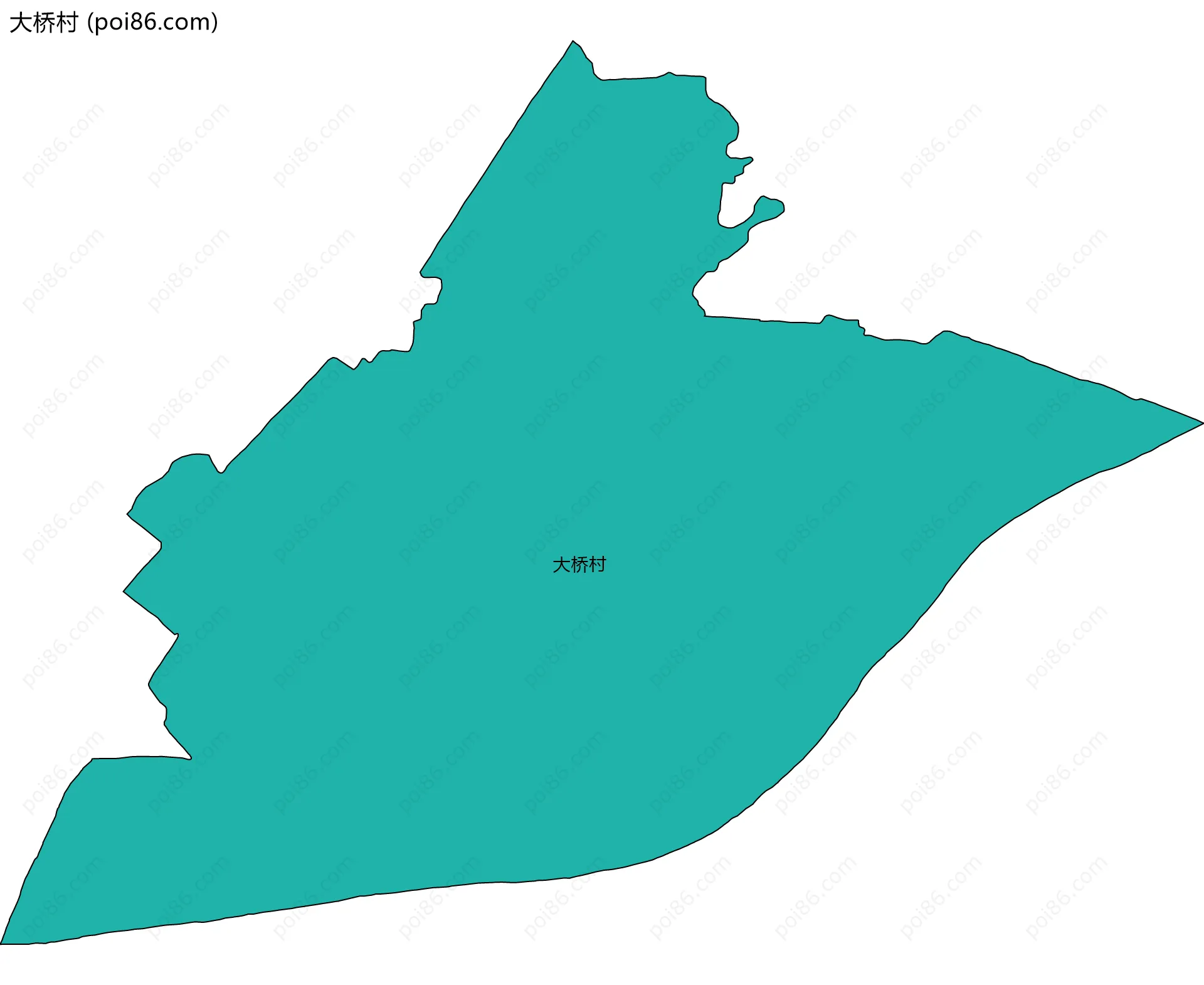 大桥村边界地图