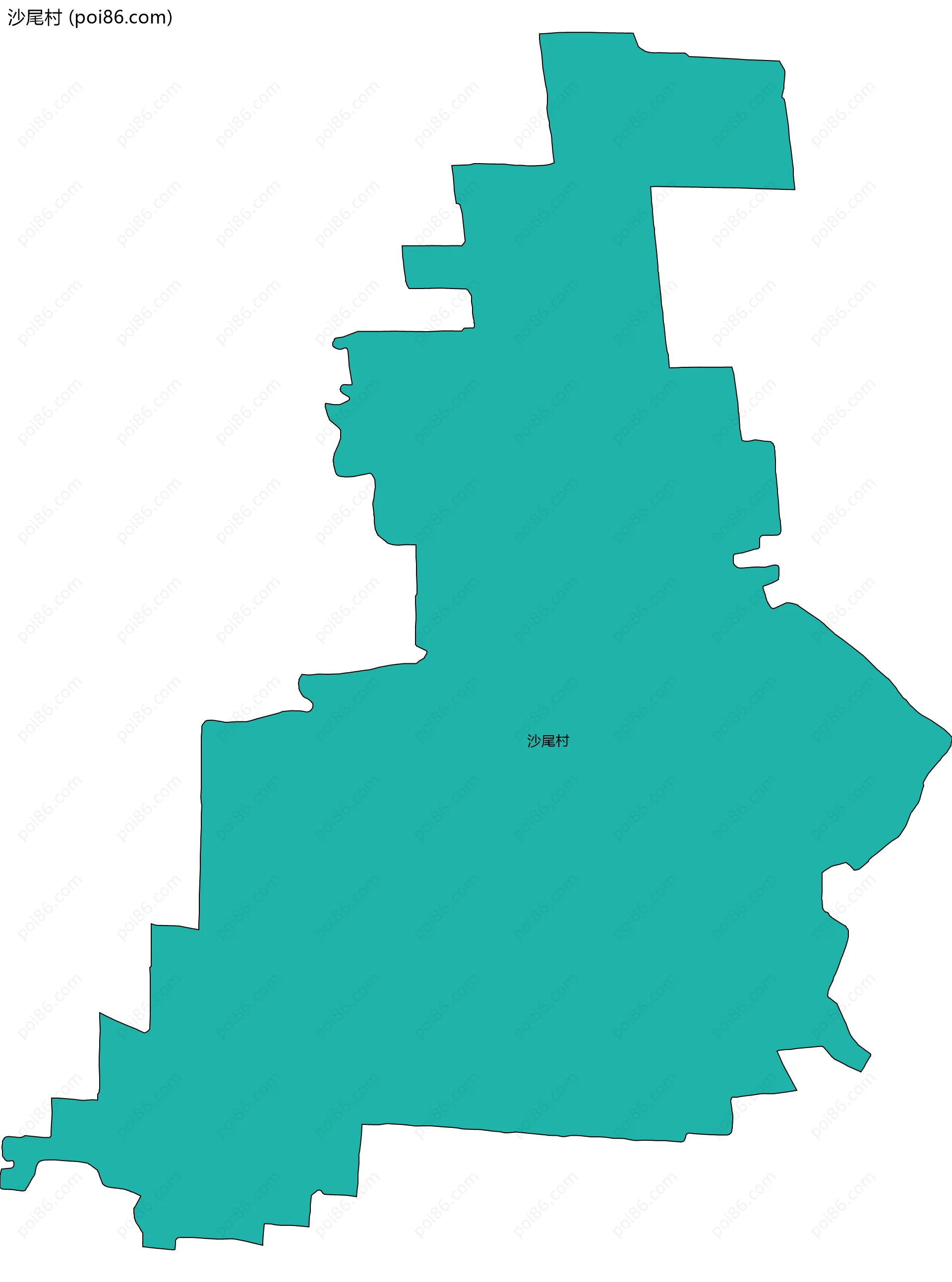 沙尾村边界地图