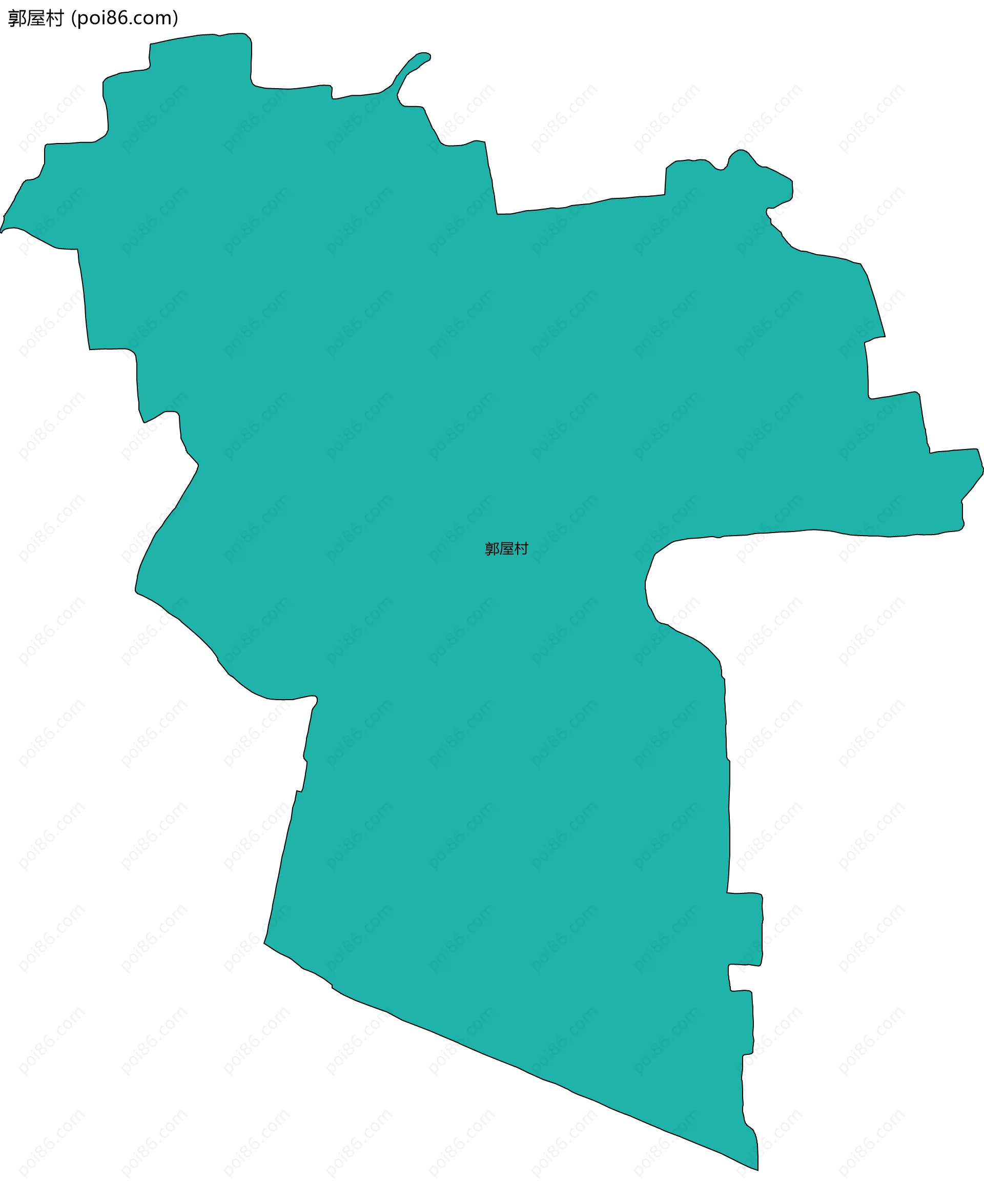 郭屋村边界地图