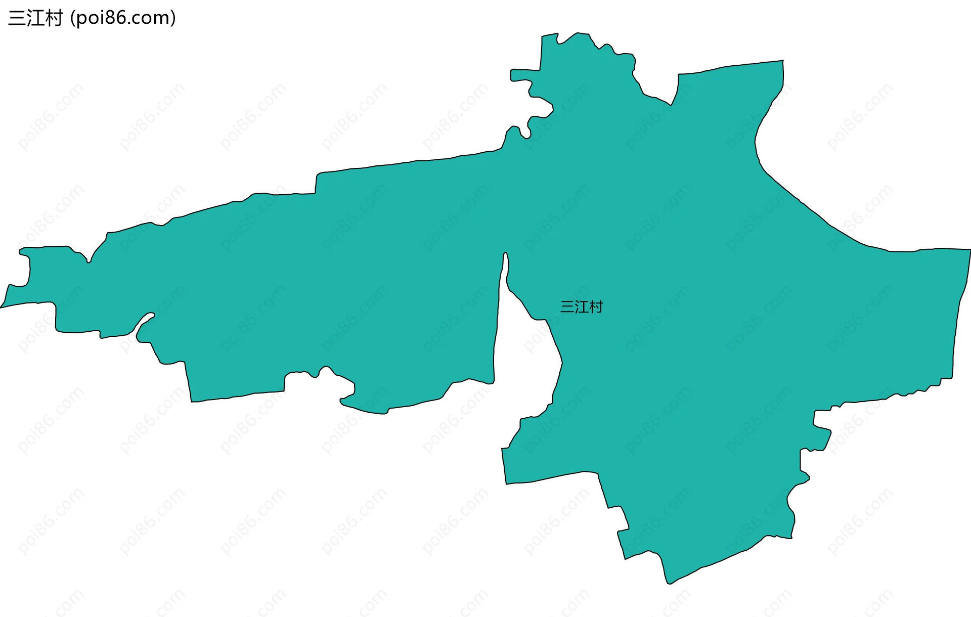 三江村边界地图