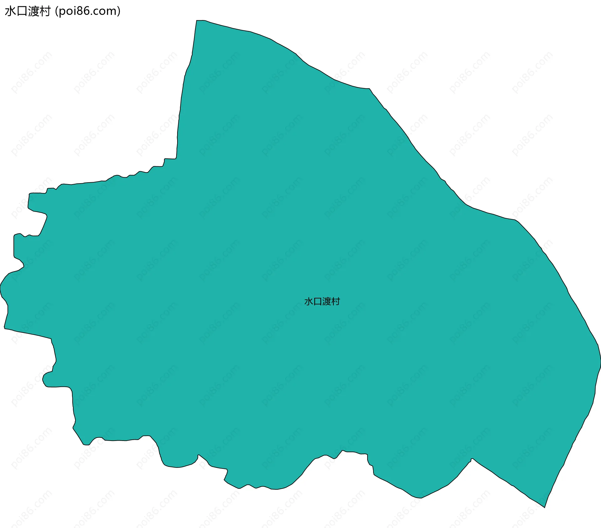 水口渡村边界地图