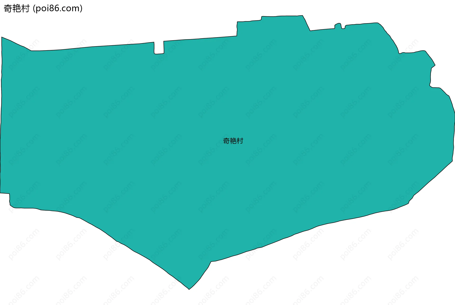 奇艳村边界地图