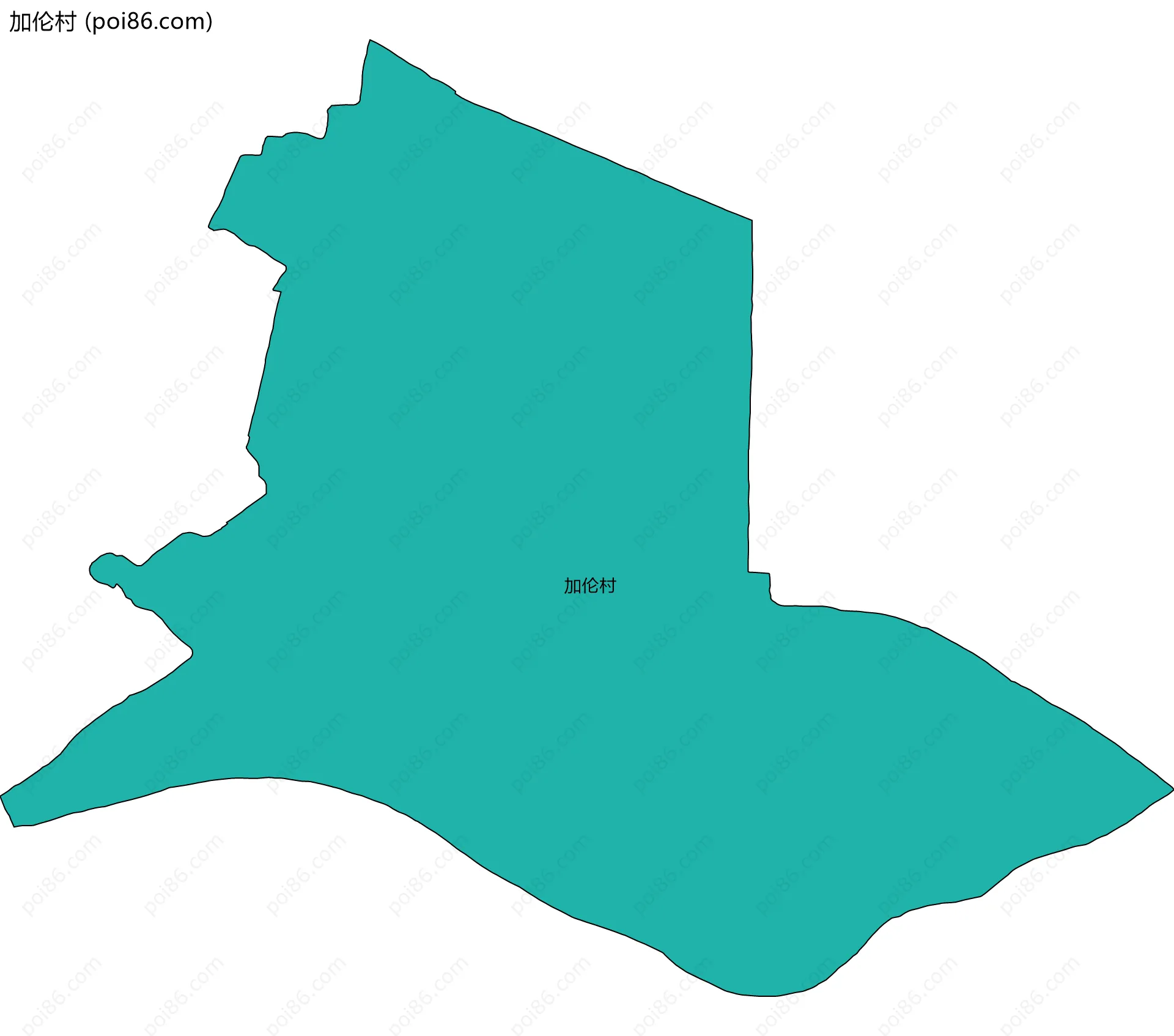 加伦村边界地图
