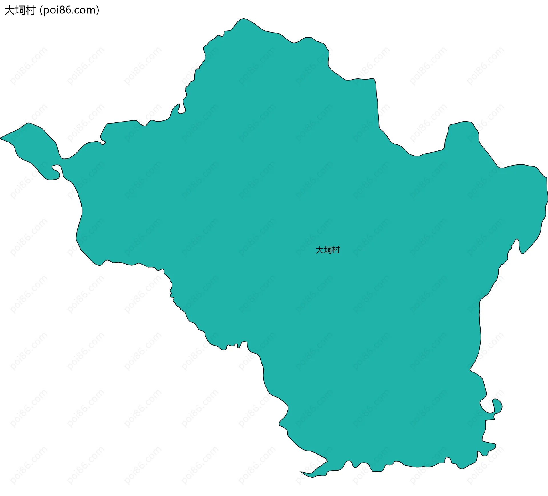 大垌村边界地图