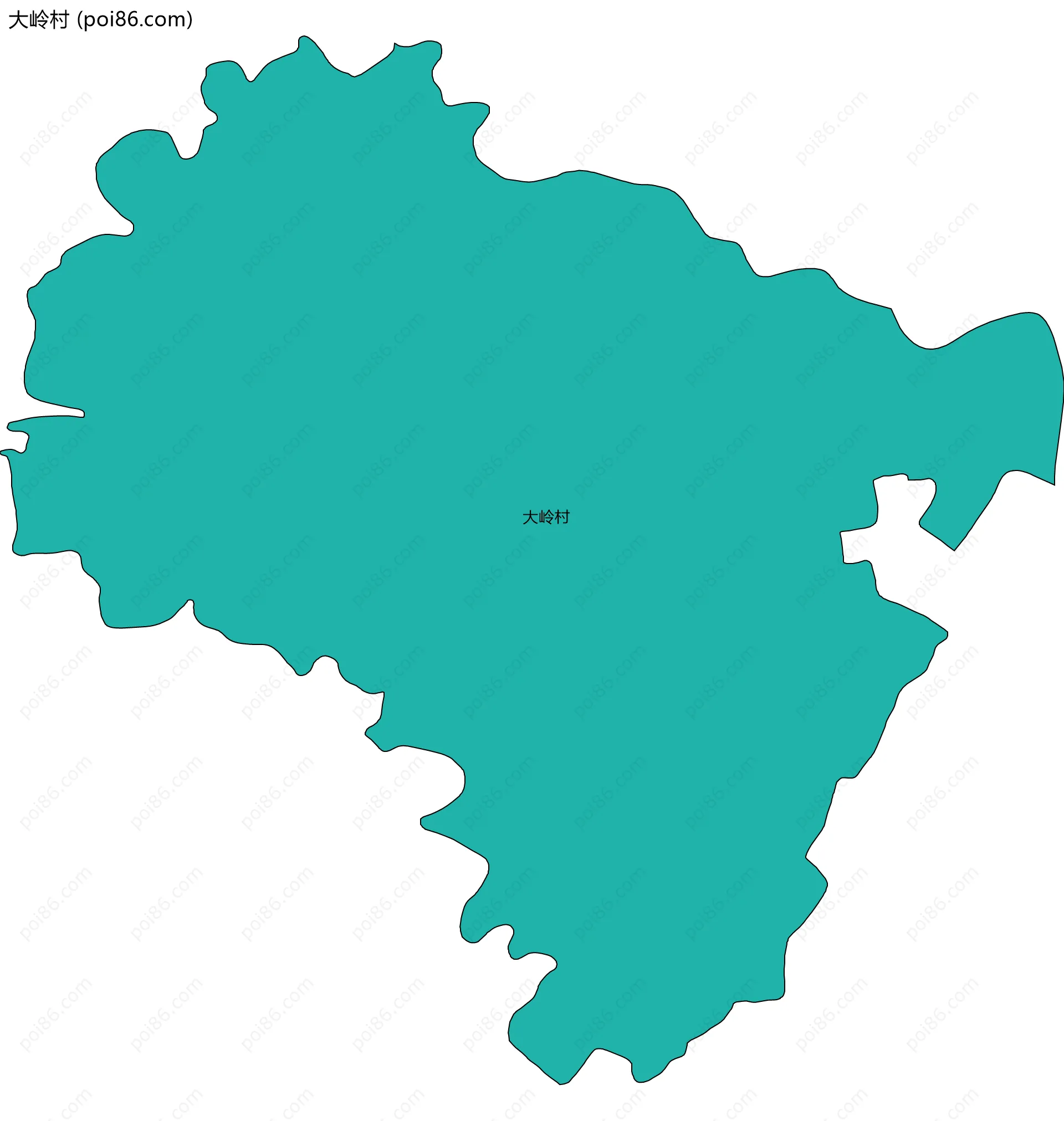 大岭村边界地图