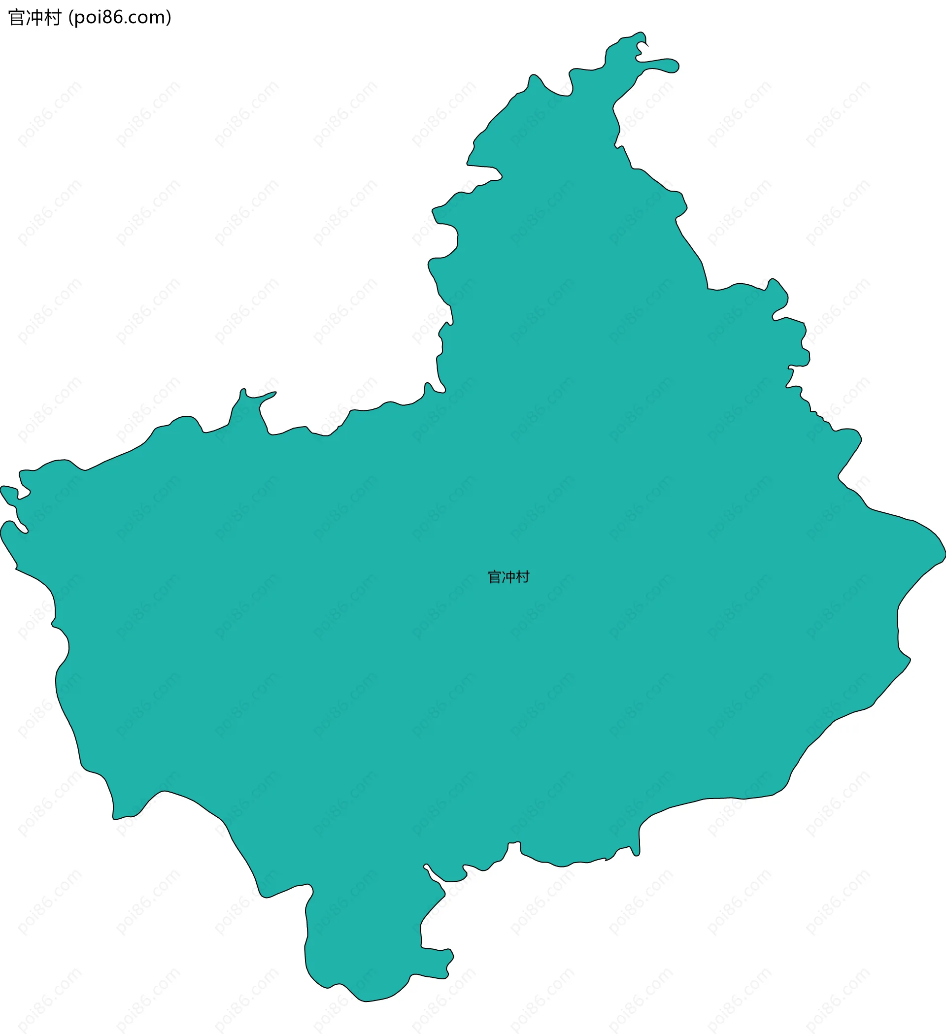 官冲村边界地图