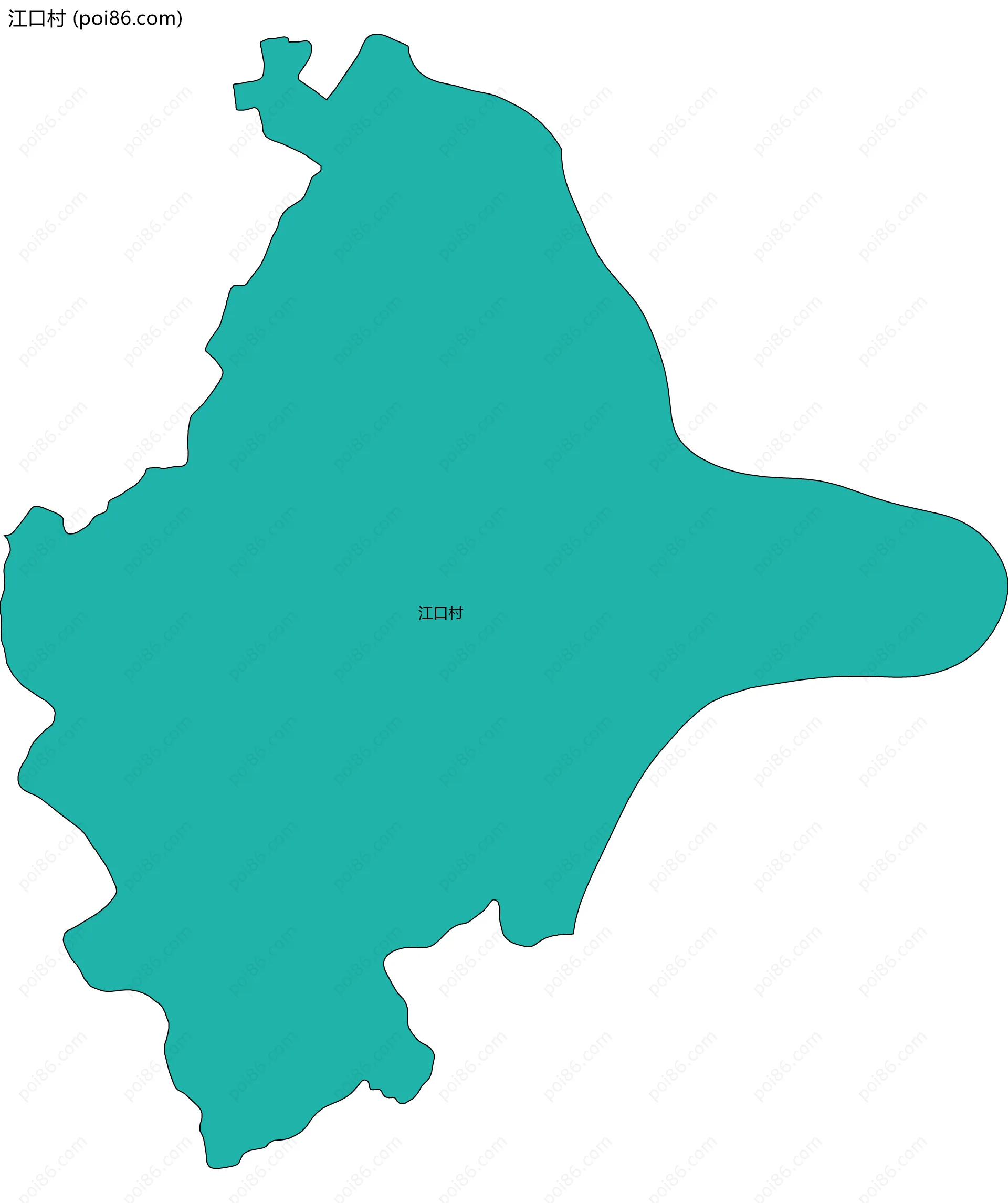 江口村边界地图