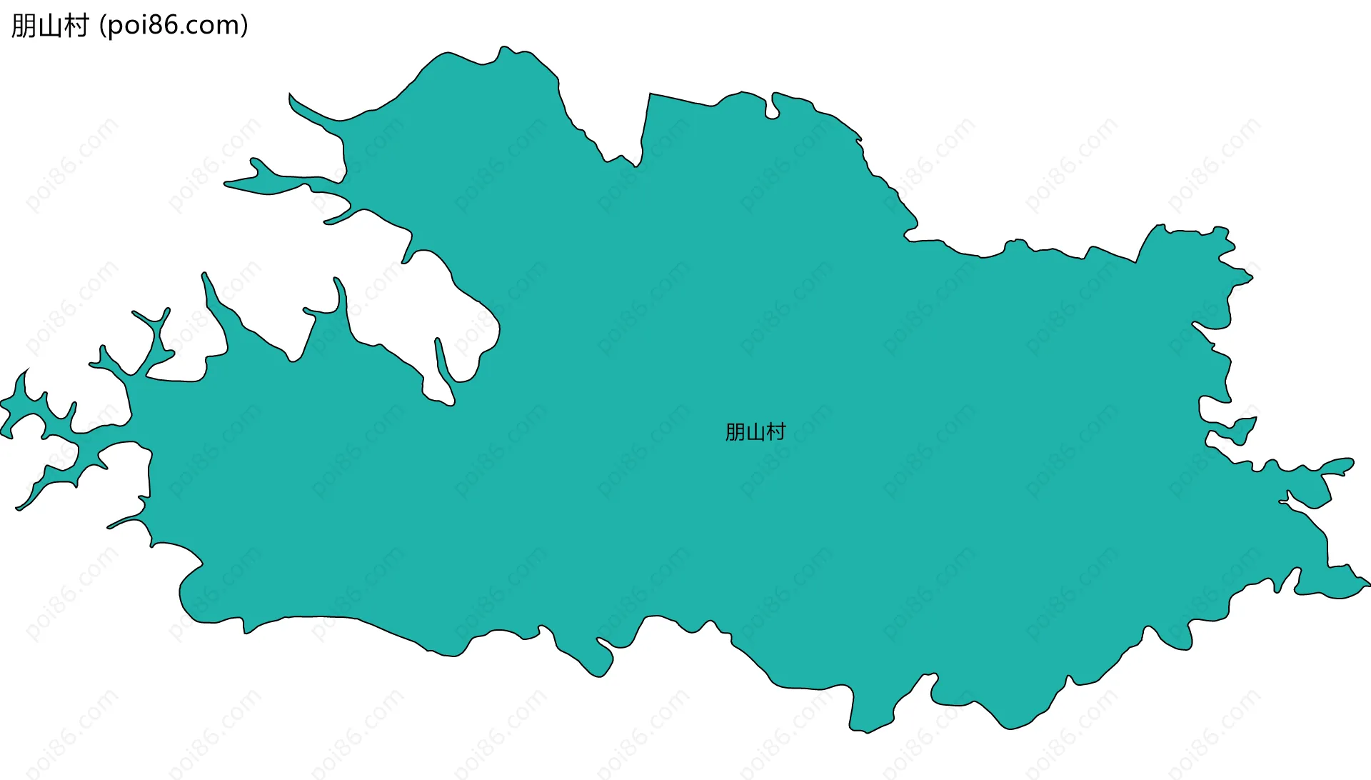 朋山村边界地图