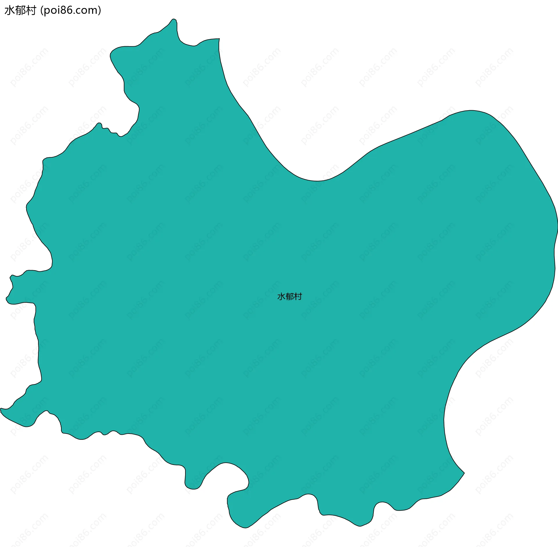 水郁村边界地图