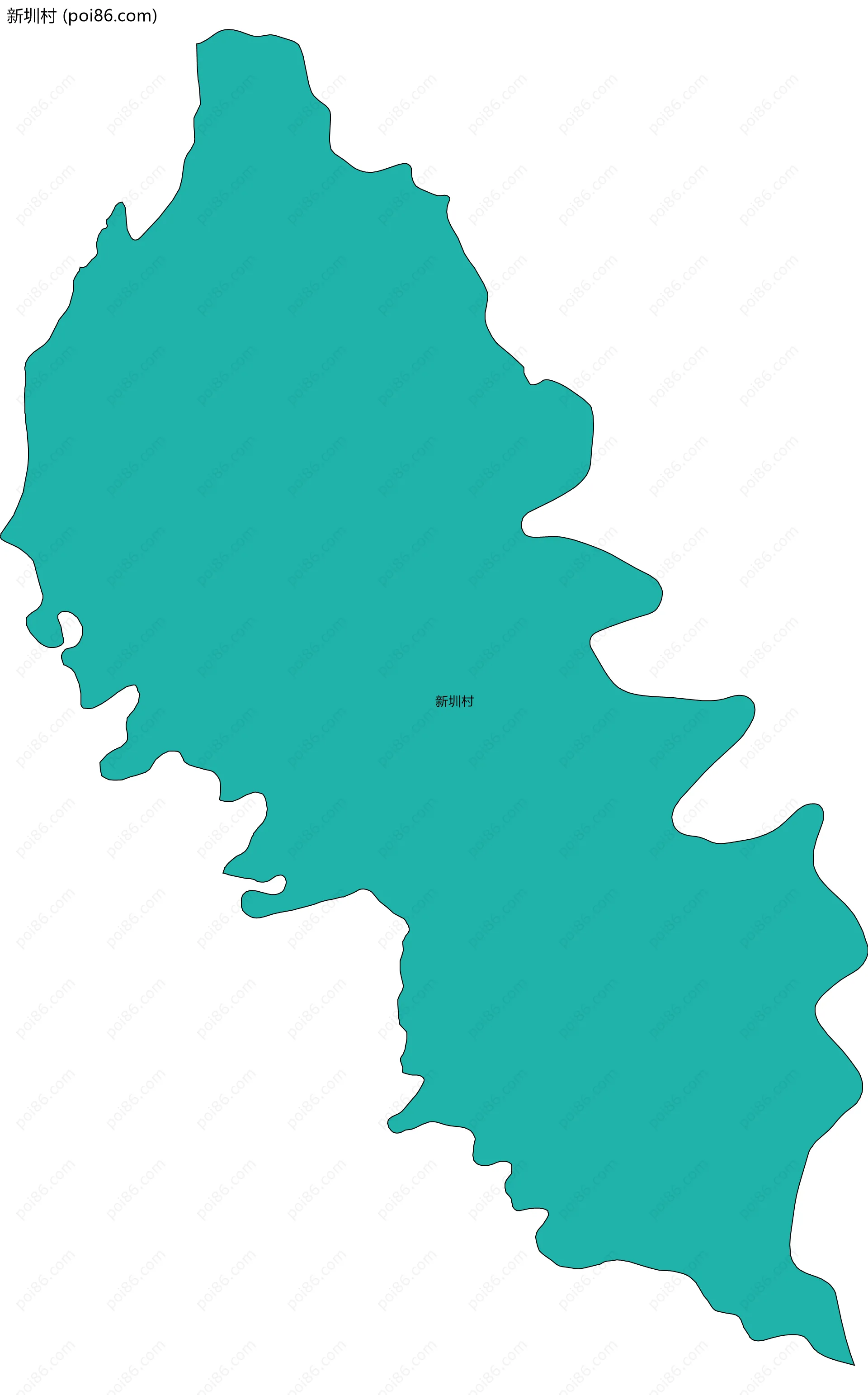 新圳村边界地图