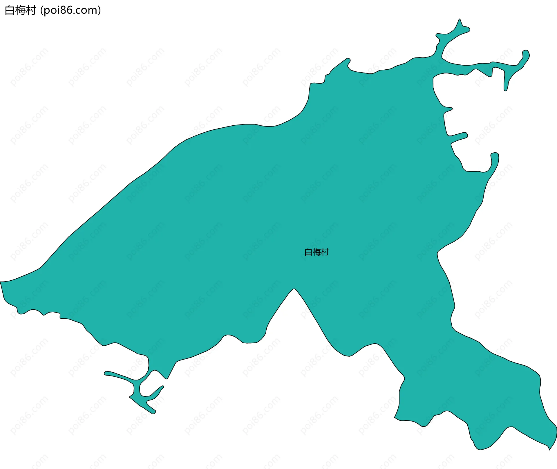 白梅村边界地图