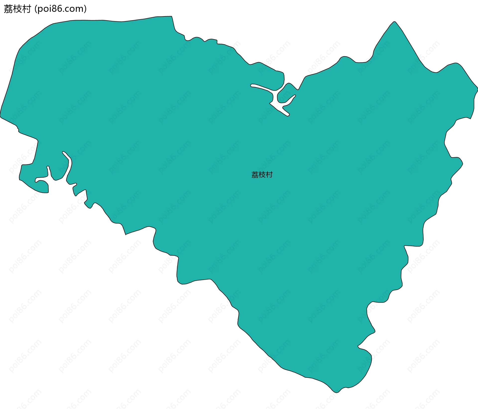 荔枝村边界地图