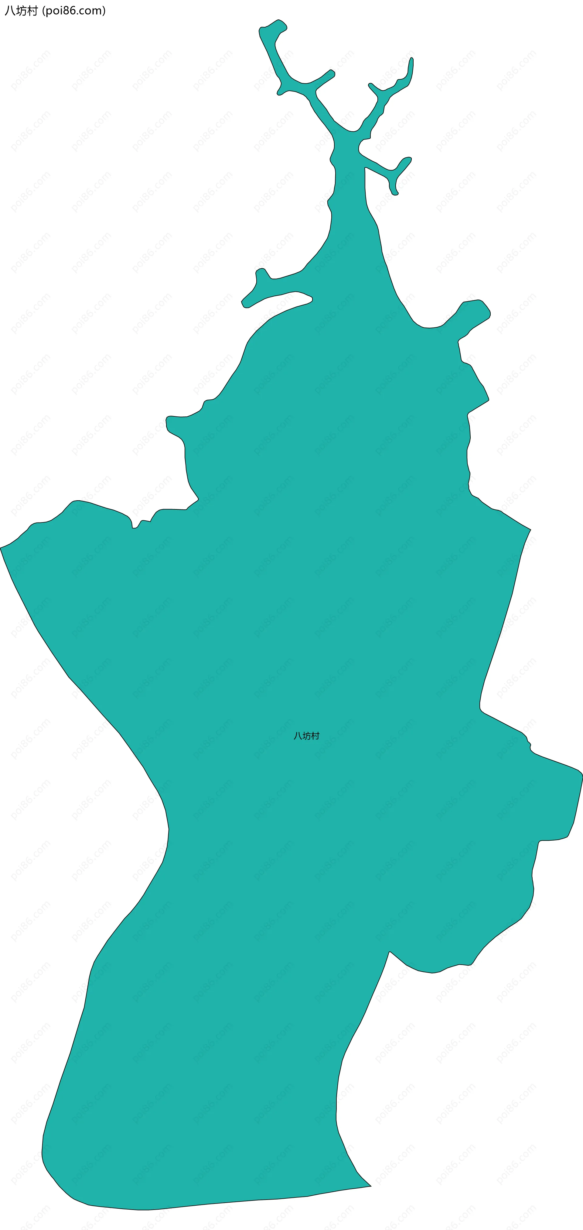 八坊村边界地图