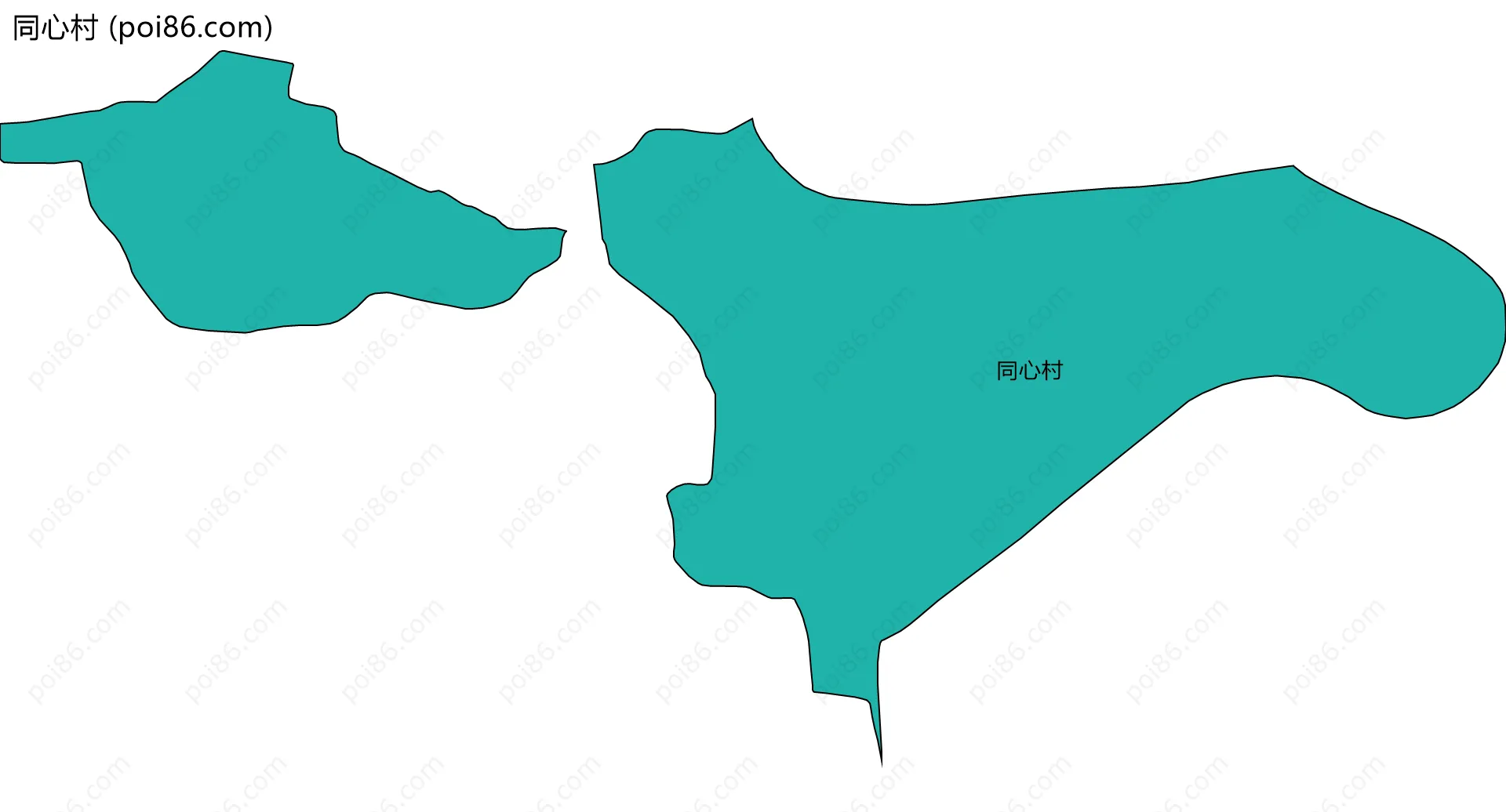同心村边界地图