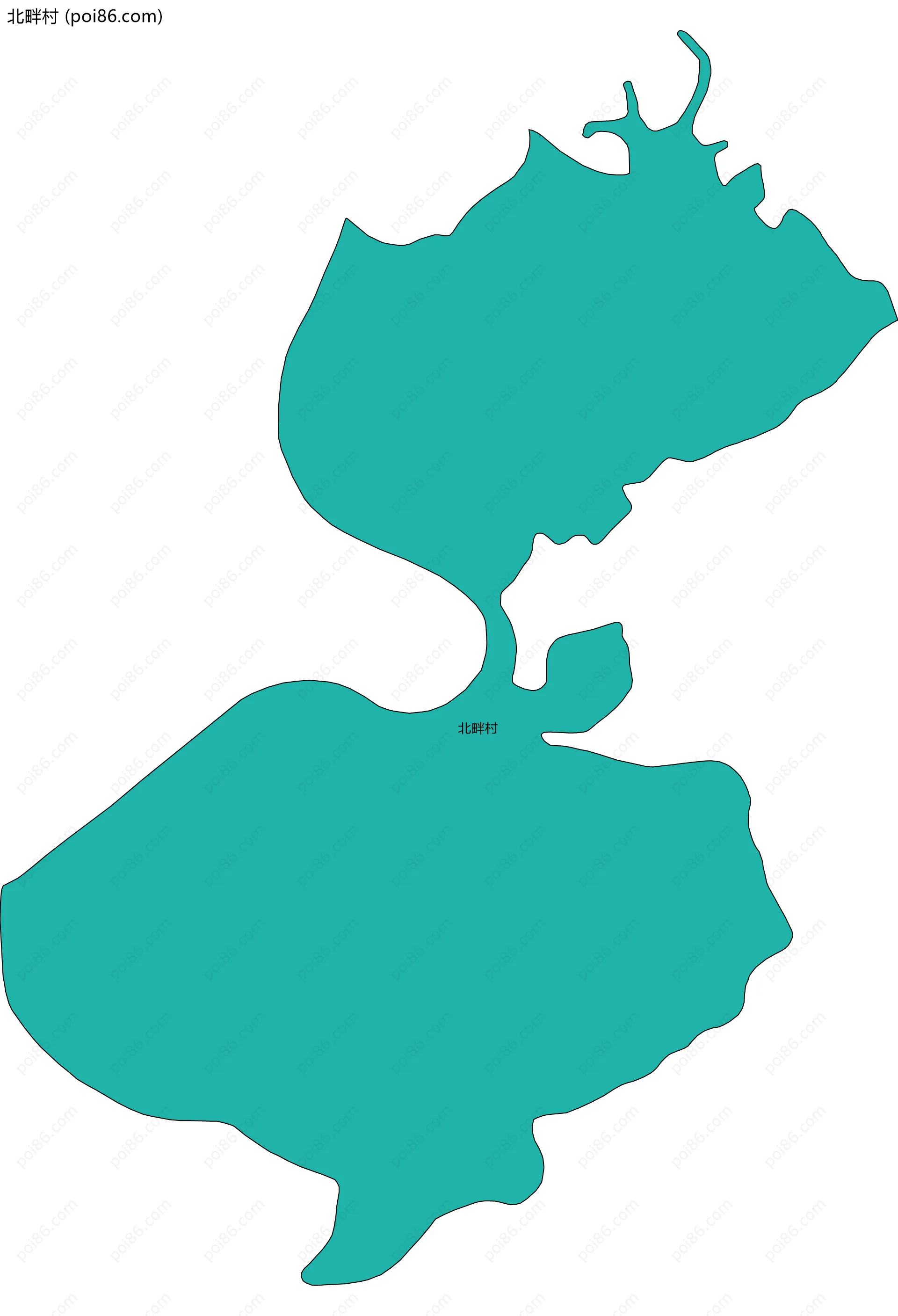 北畔村边界地图