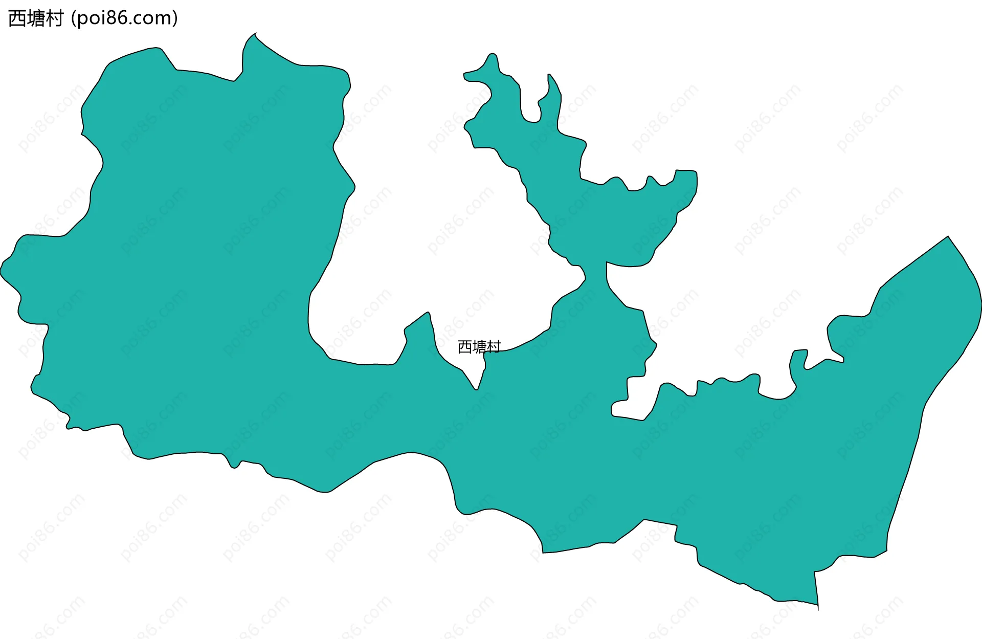 西塘村边界地图