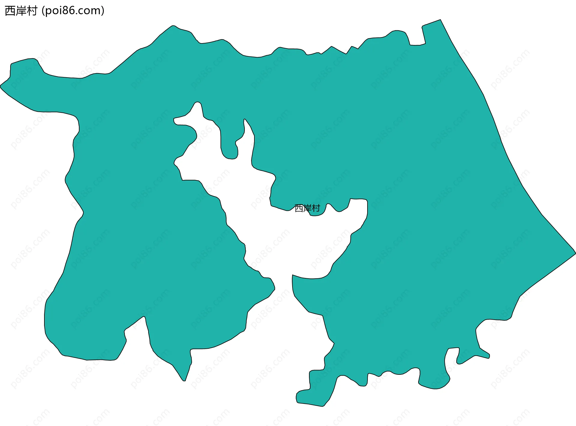 西岸村边界地图