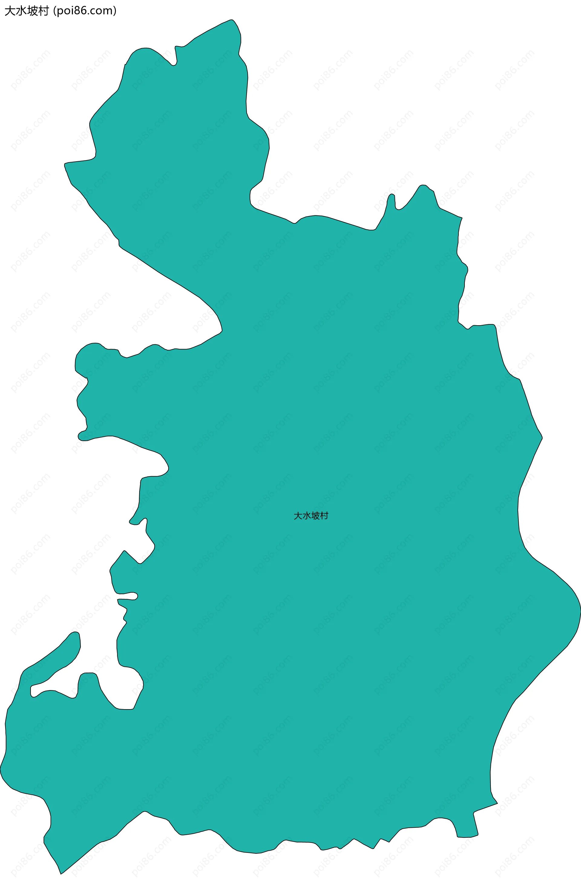 大水坡村边界地图