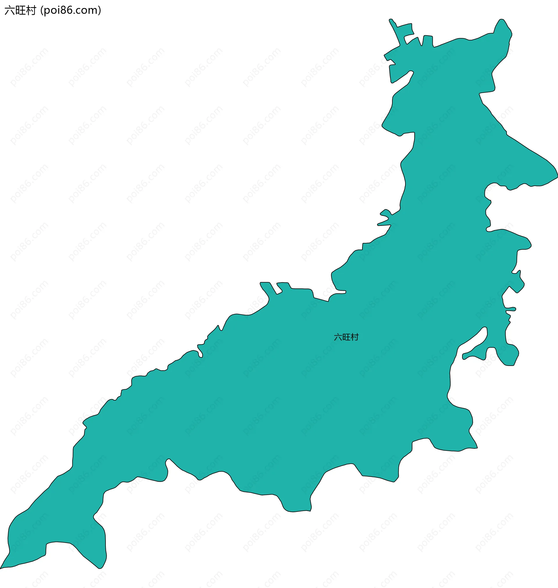 六旺村边界地图