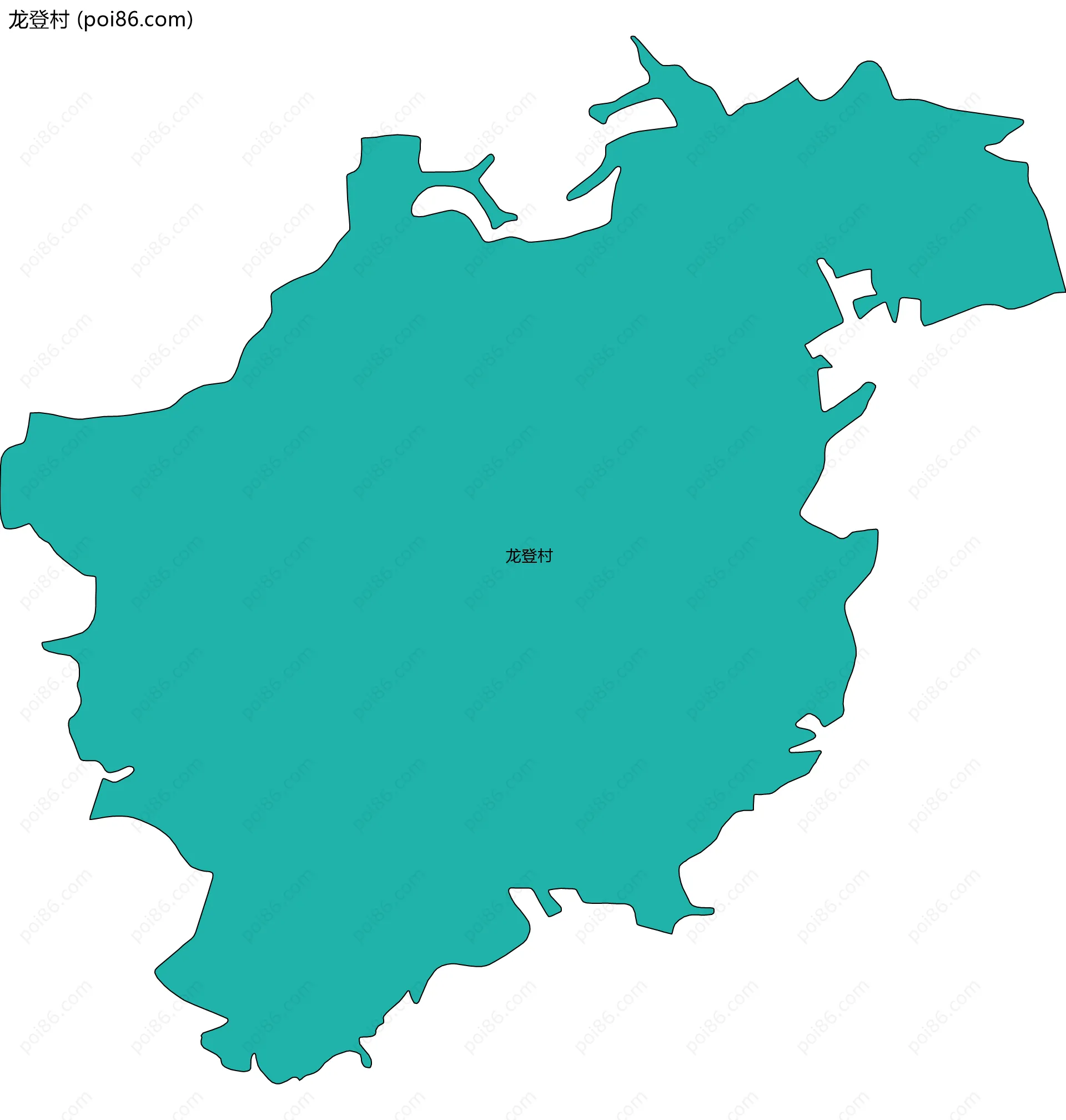 龙登村边界地图