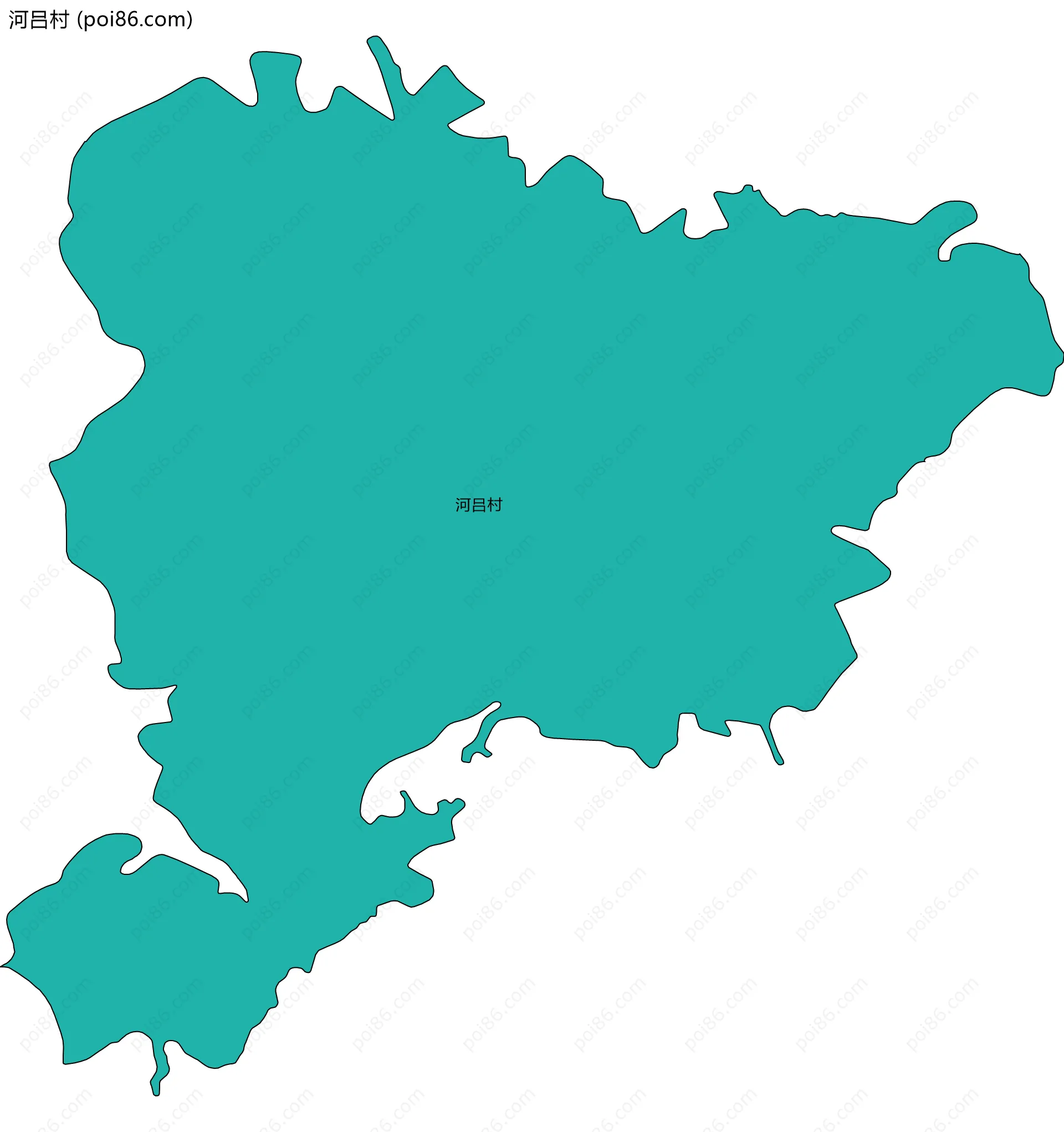 河吕村边界地图