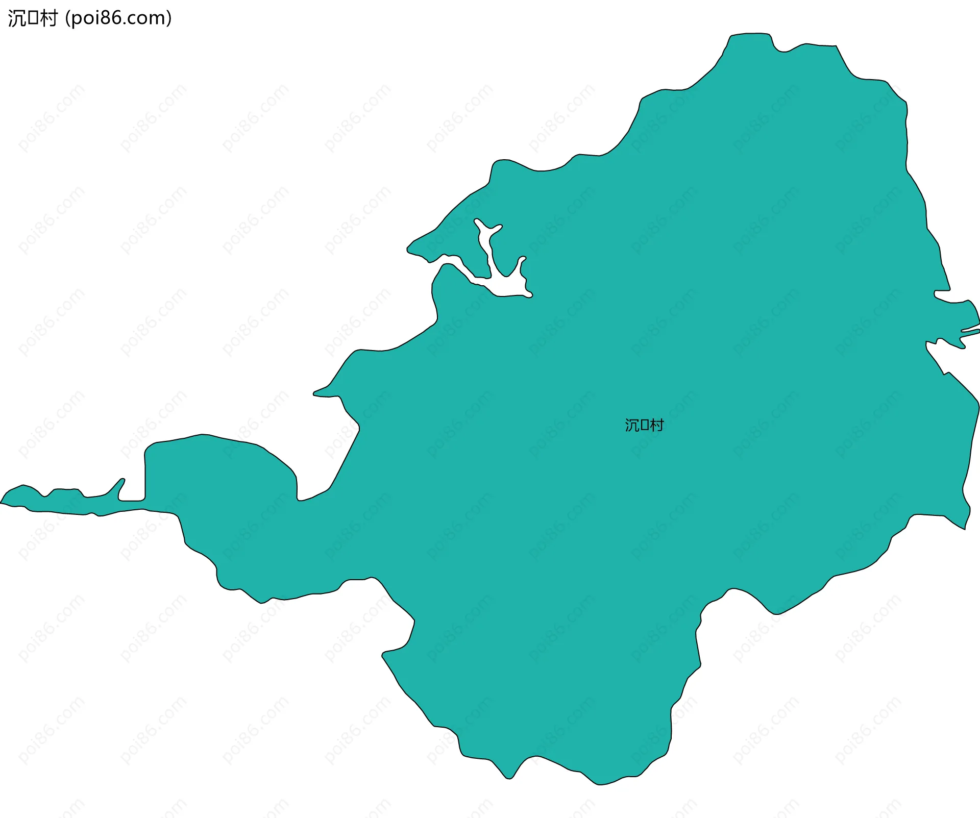 沉村边界地图
