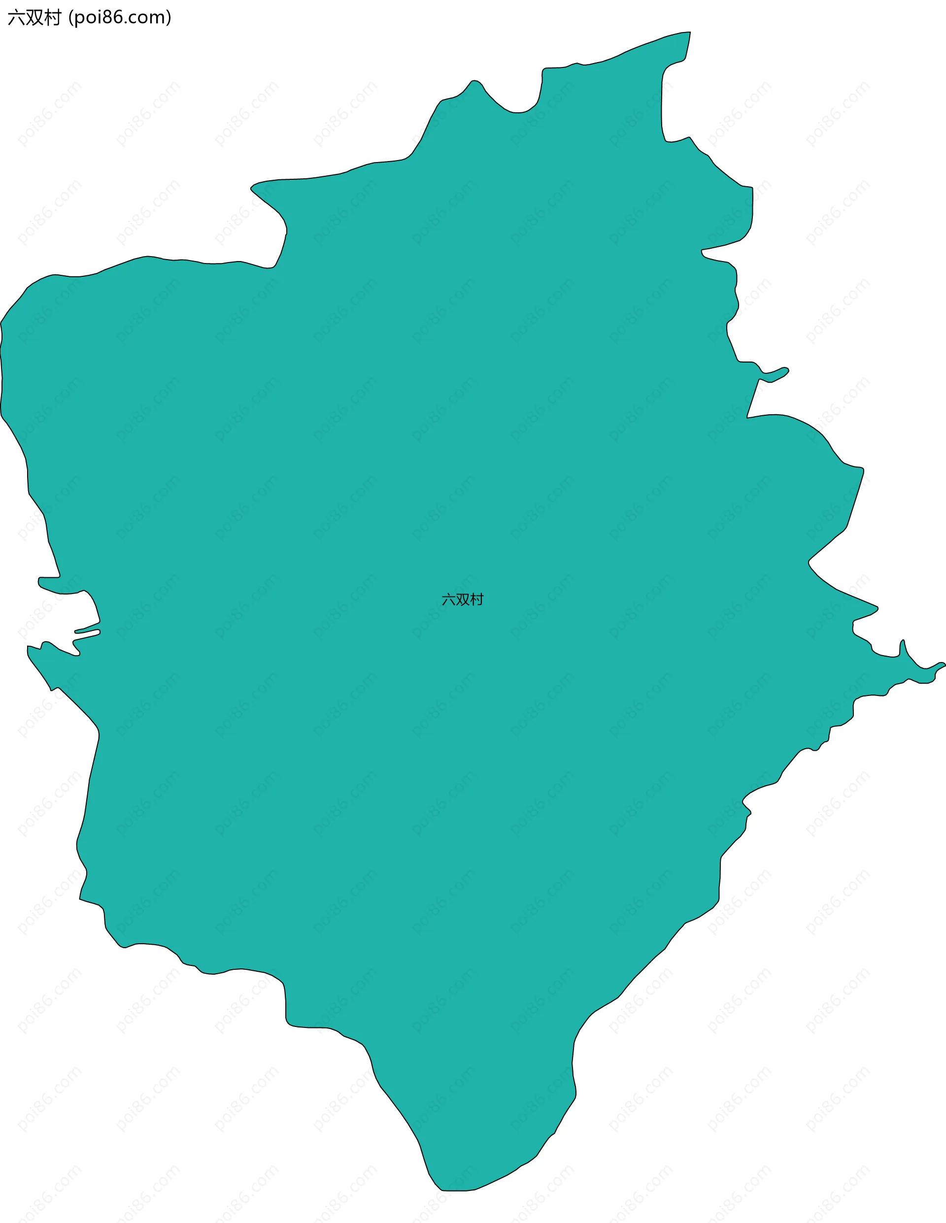 六双村边界地图