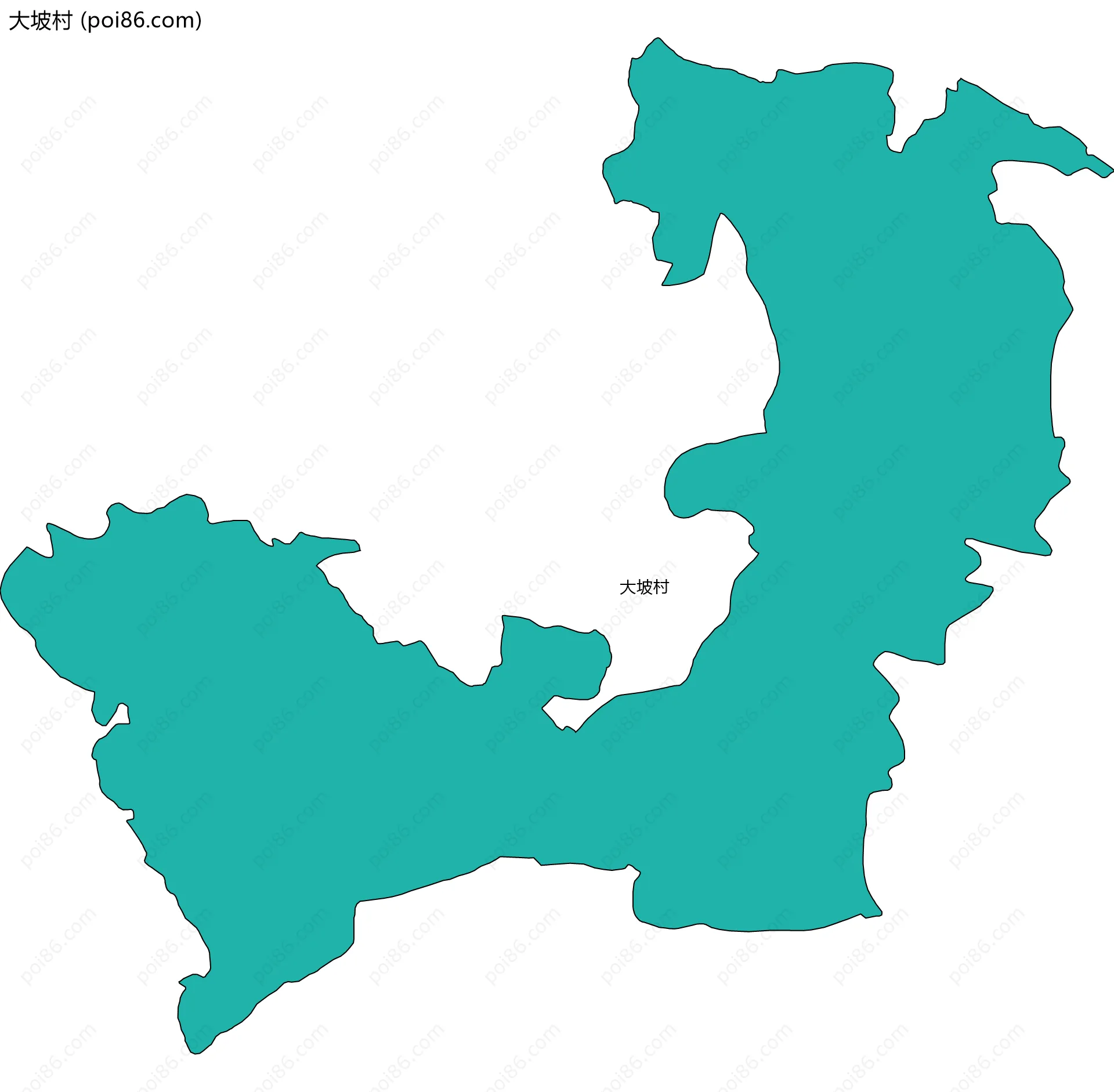 大坡村边界地图