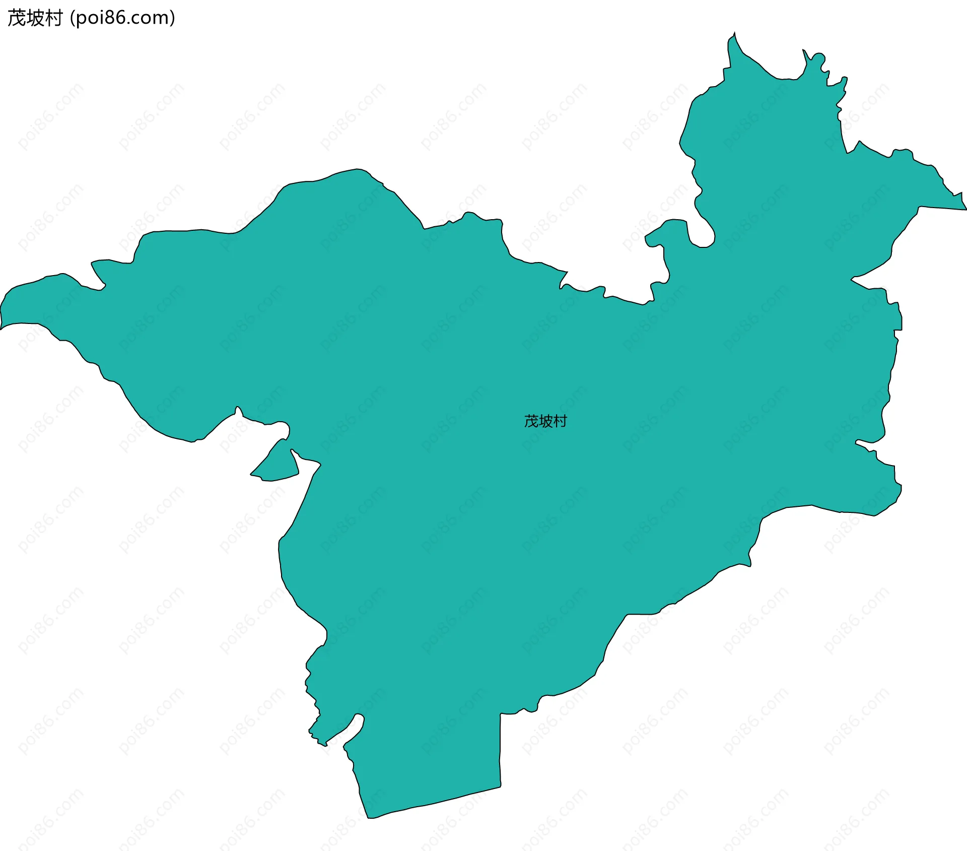 茂坡村边界地图