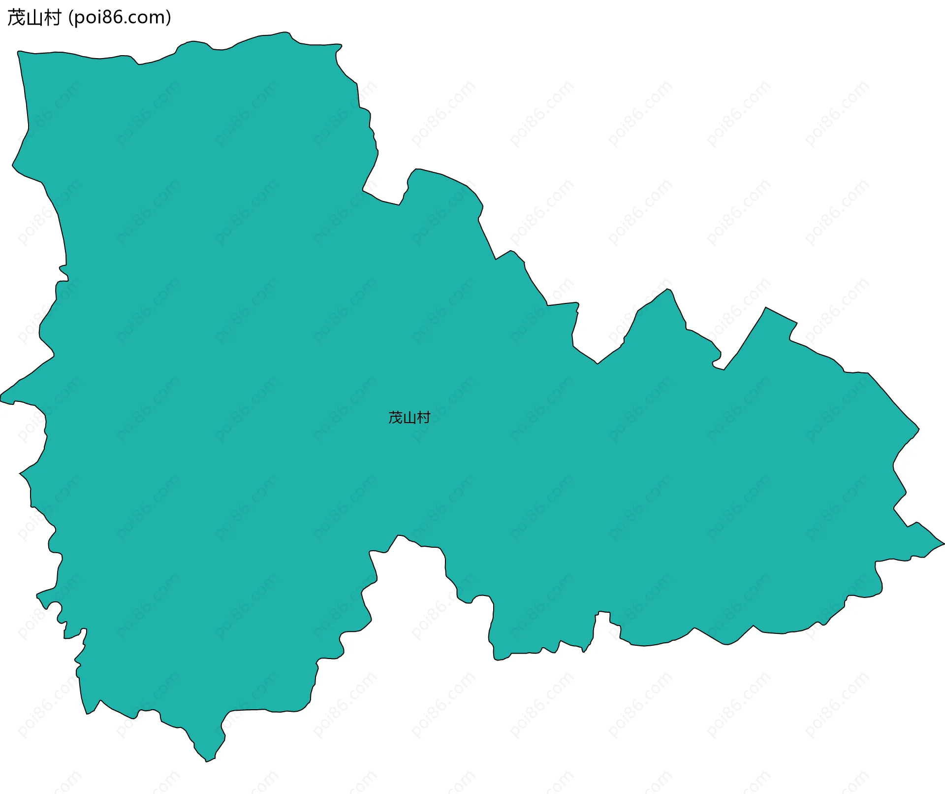 茂山村边界地图
