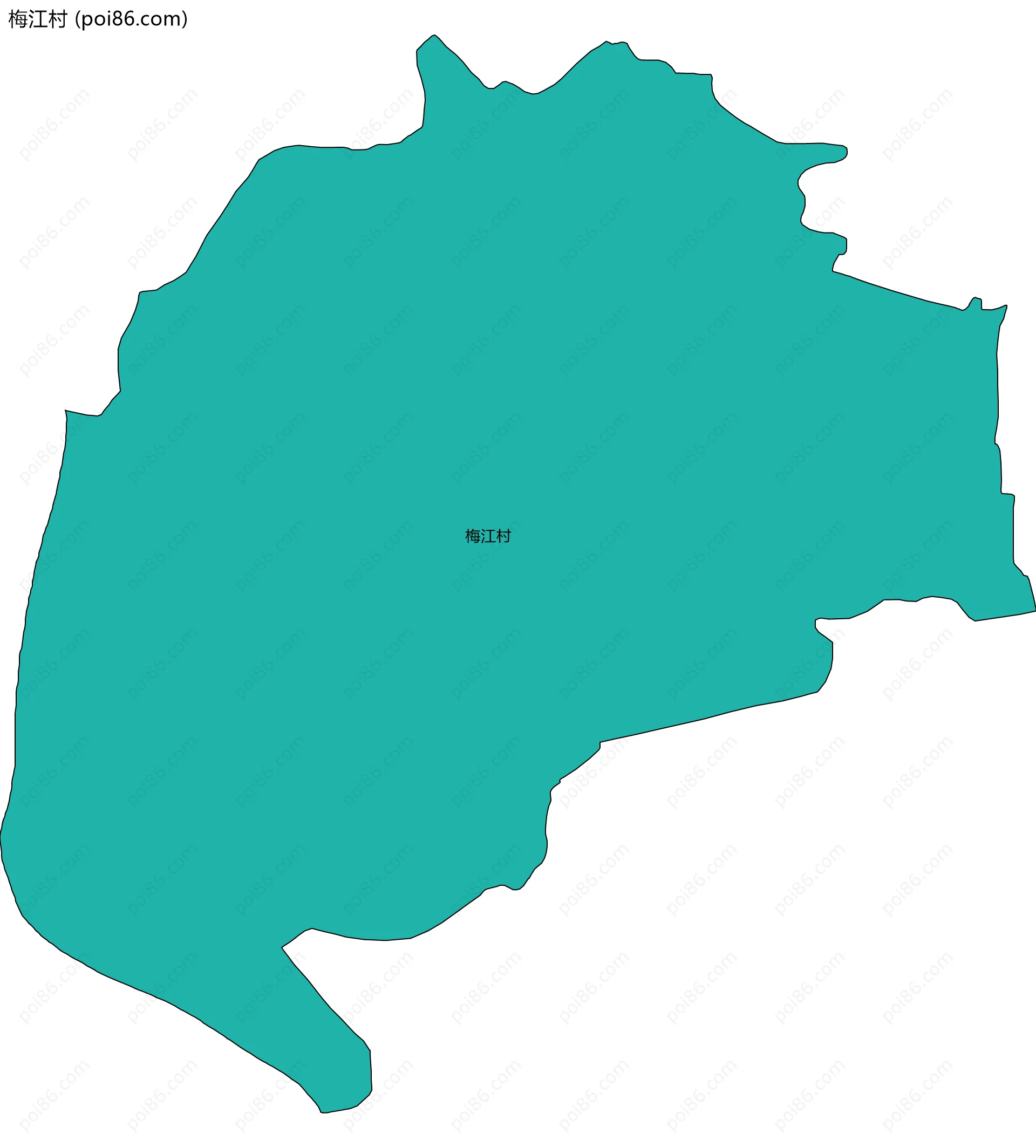 梅江村边界地图