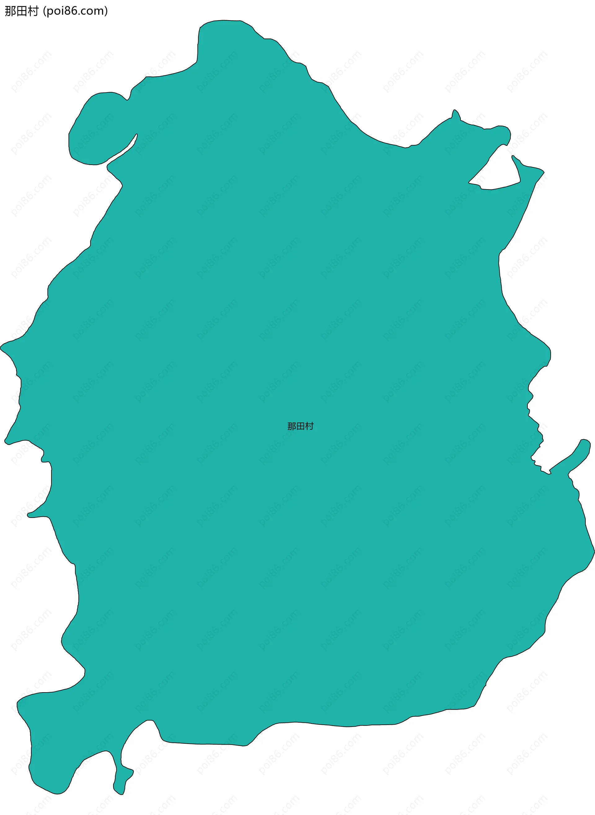 那田村边界地图