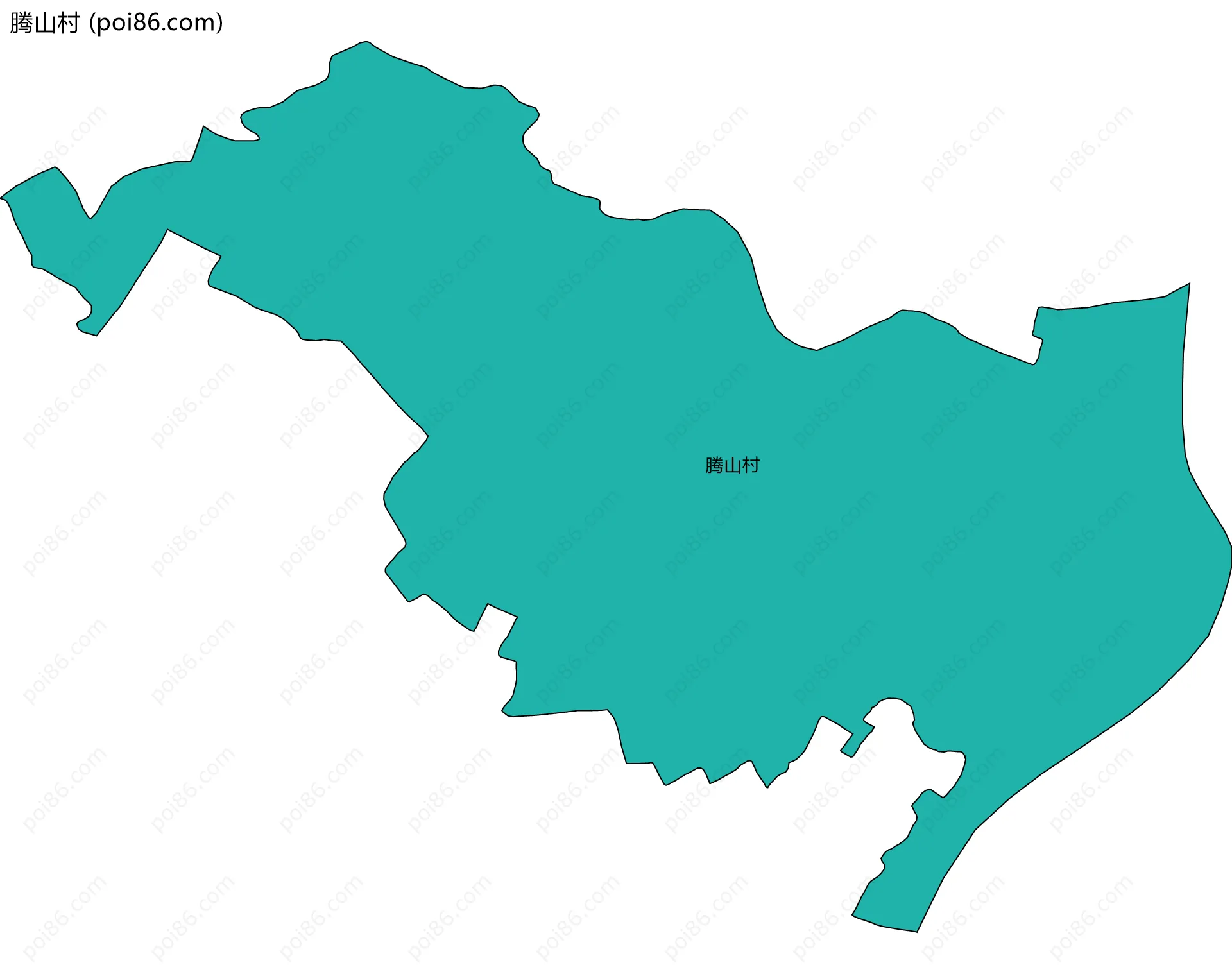 腾山村边界地图