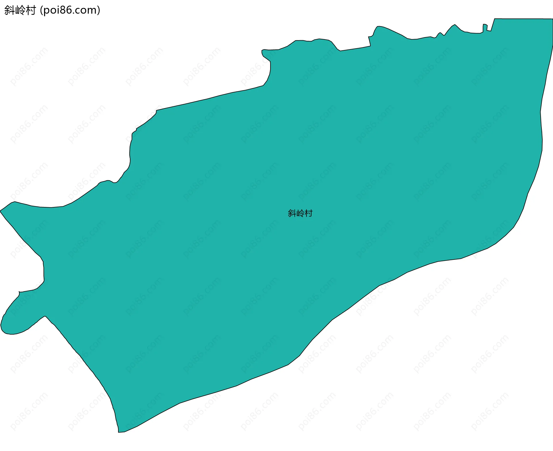 斜岭村边界地图