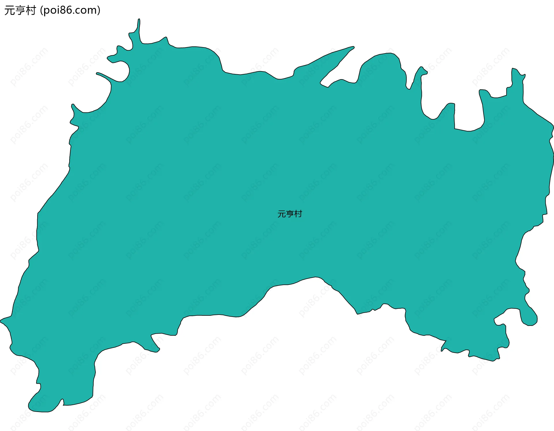 元亨村边界地图